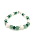 Rose Quartz, Green Aventurine, and Malachite gemstone bracelet
