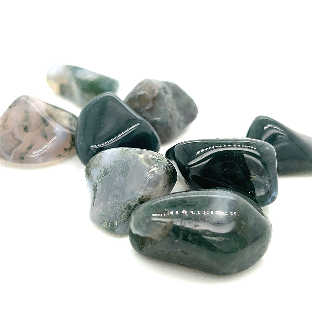 Moss Agate  tumbled gemstone