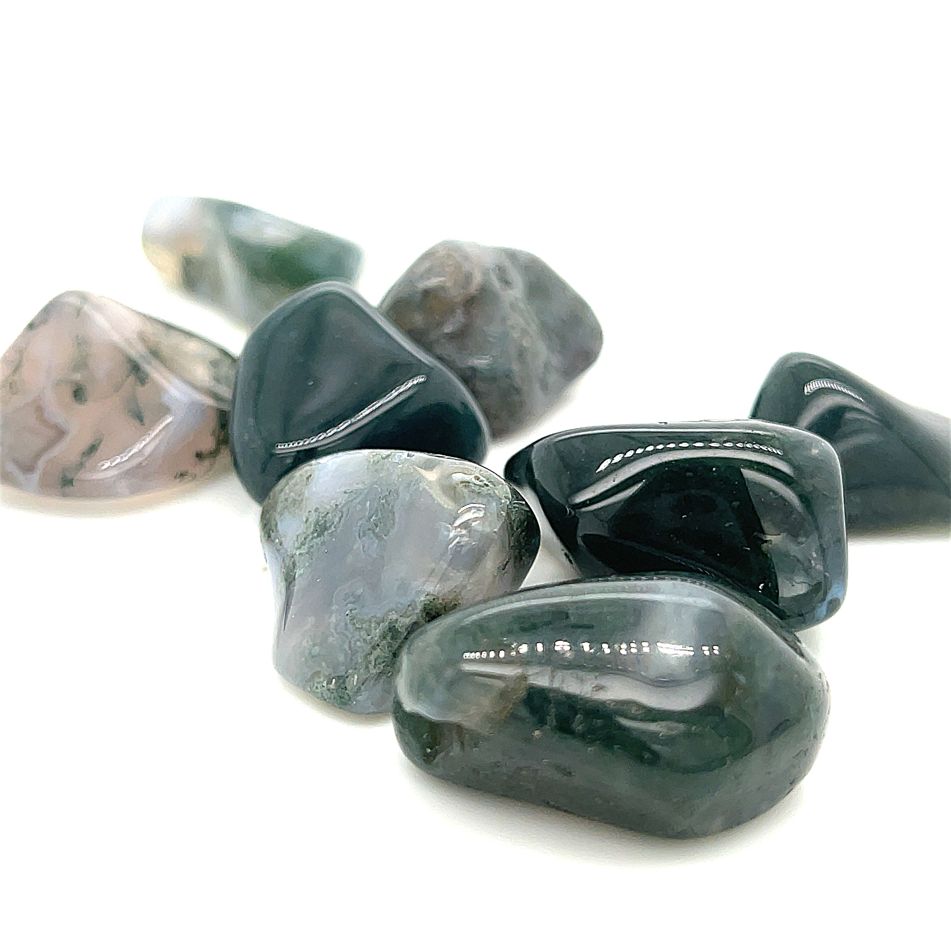 Moss Agate  tumbled gemstone
