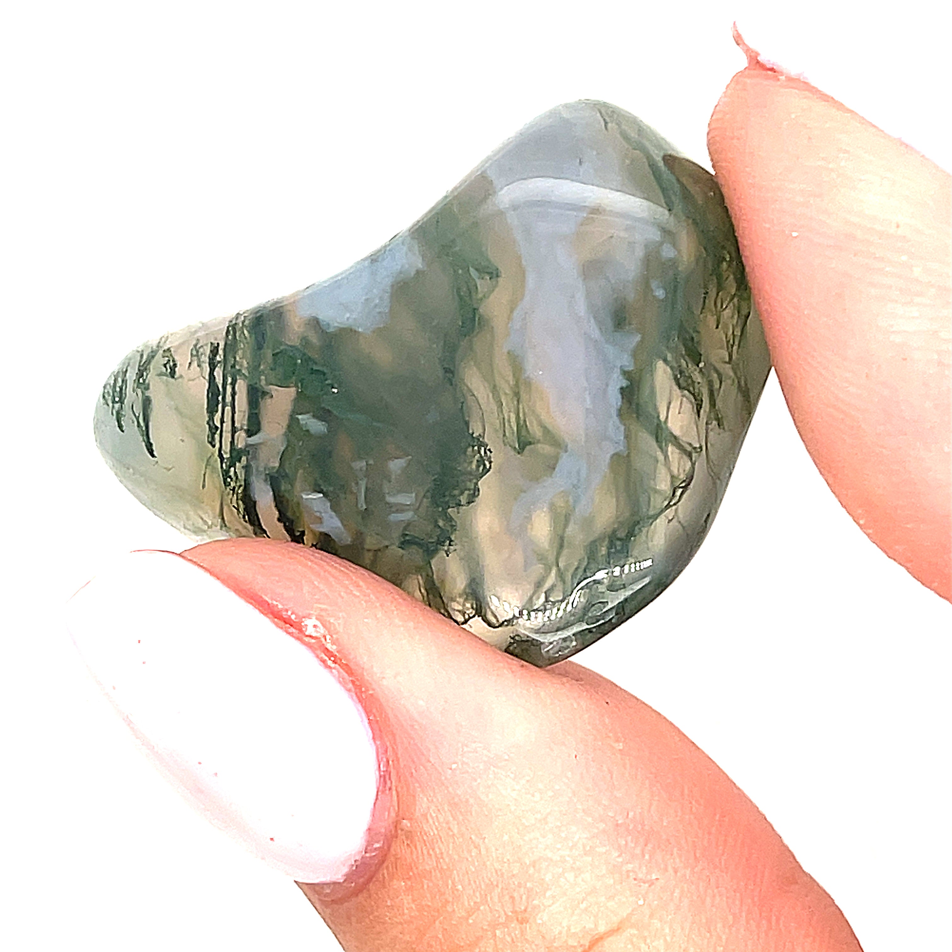 Moss Agate  tumbled gemstone