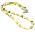 Lemon Chrysoprase beaded gemstone necklace