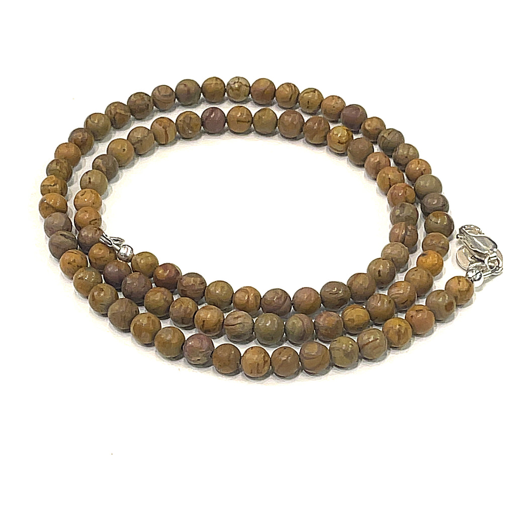 Brown Jasper beaded gemstone necklace