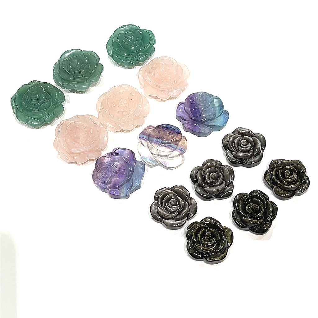 Gemstone Carved Roses, shape gemstones