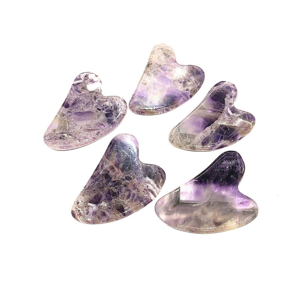 Gua Sha Massage Tool: Amethyst, Rose Quartz, Green Aventurine, Black Obsidian, Labradorite, Carnelian