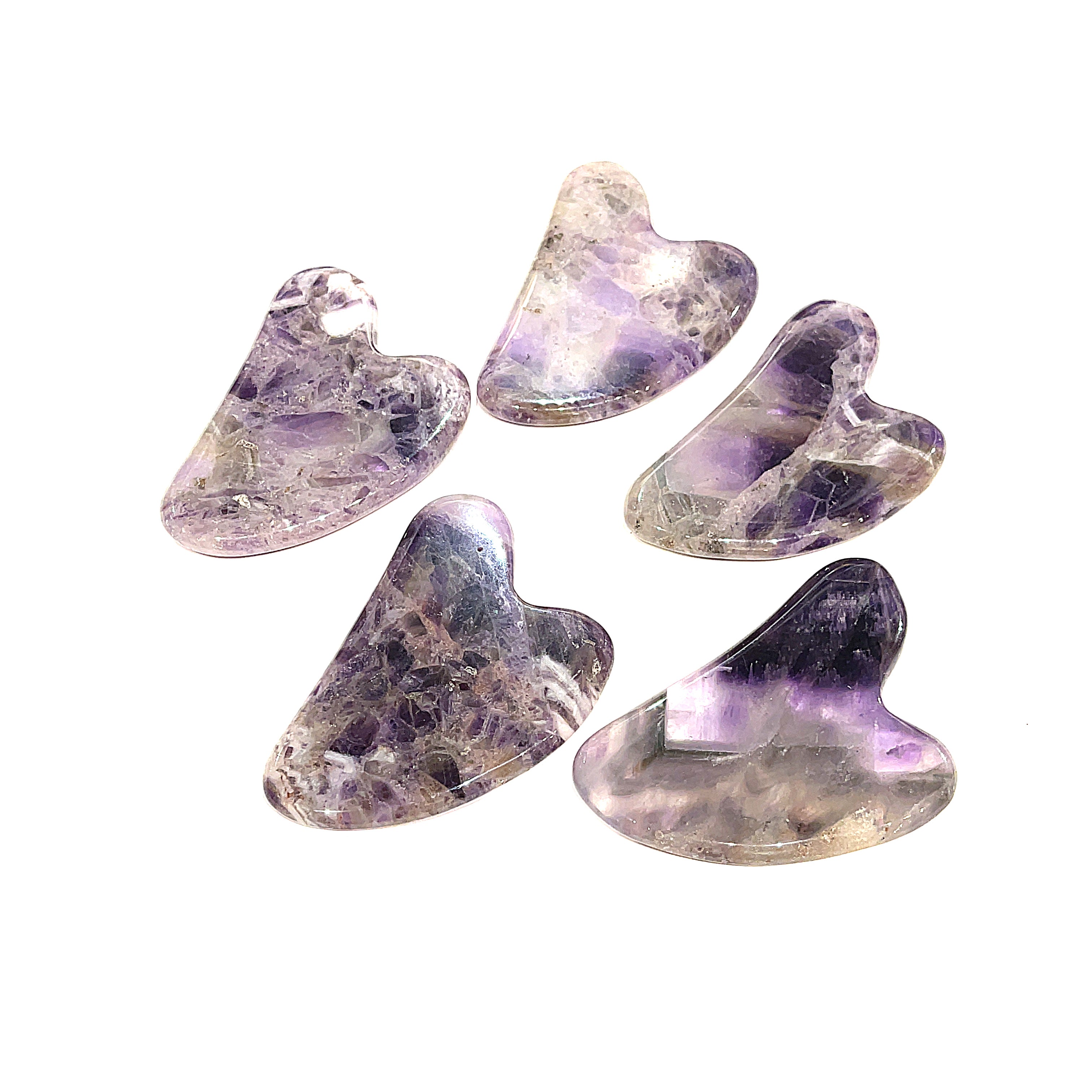 Gua Sha Massage Tool: Amethyst, Rose Quartz, Green Aventurine, Black Obsidian, Labradorite, Carnelian