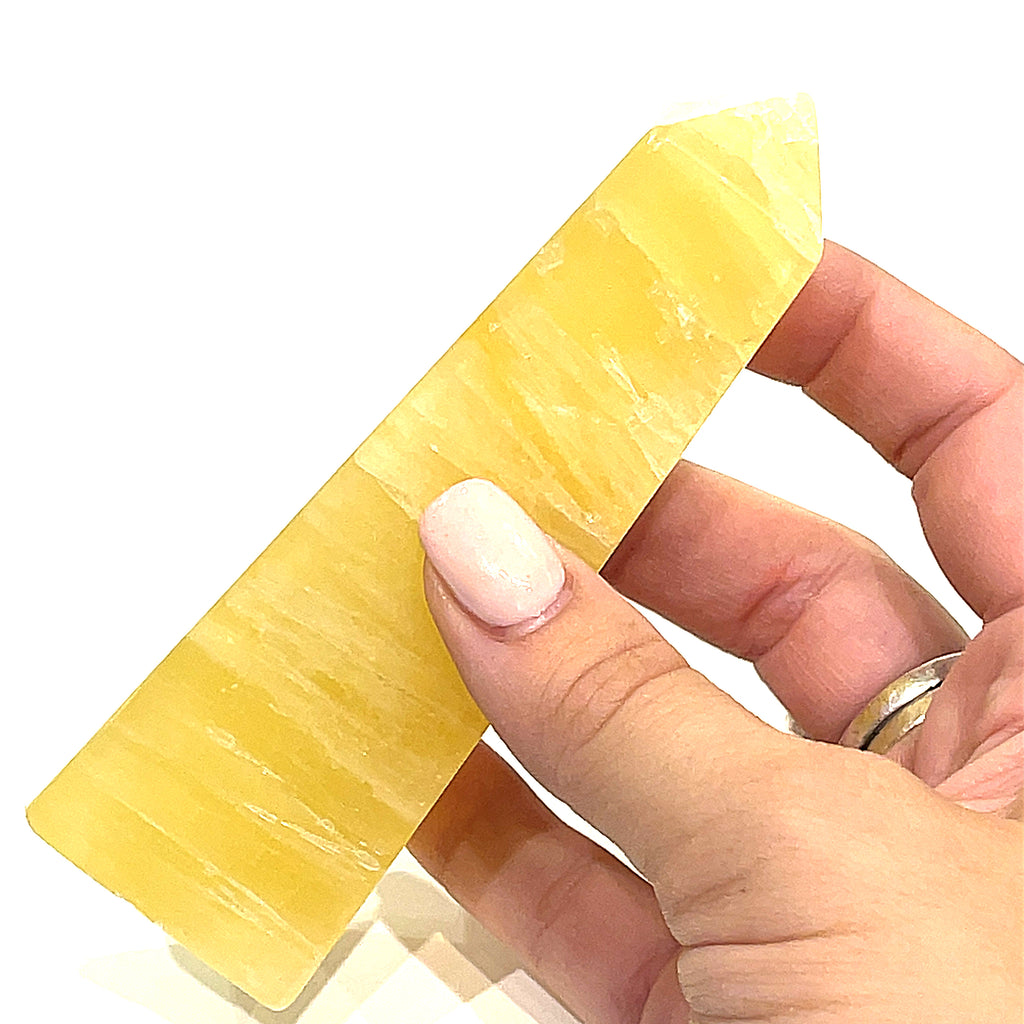 Calcite Lemon (yellow) Gemstone tower
