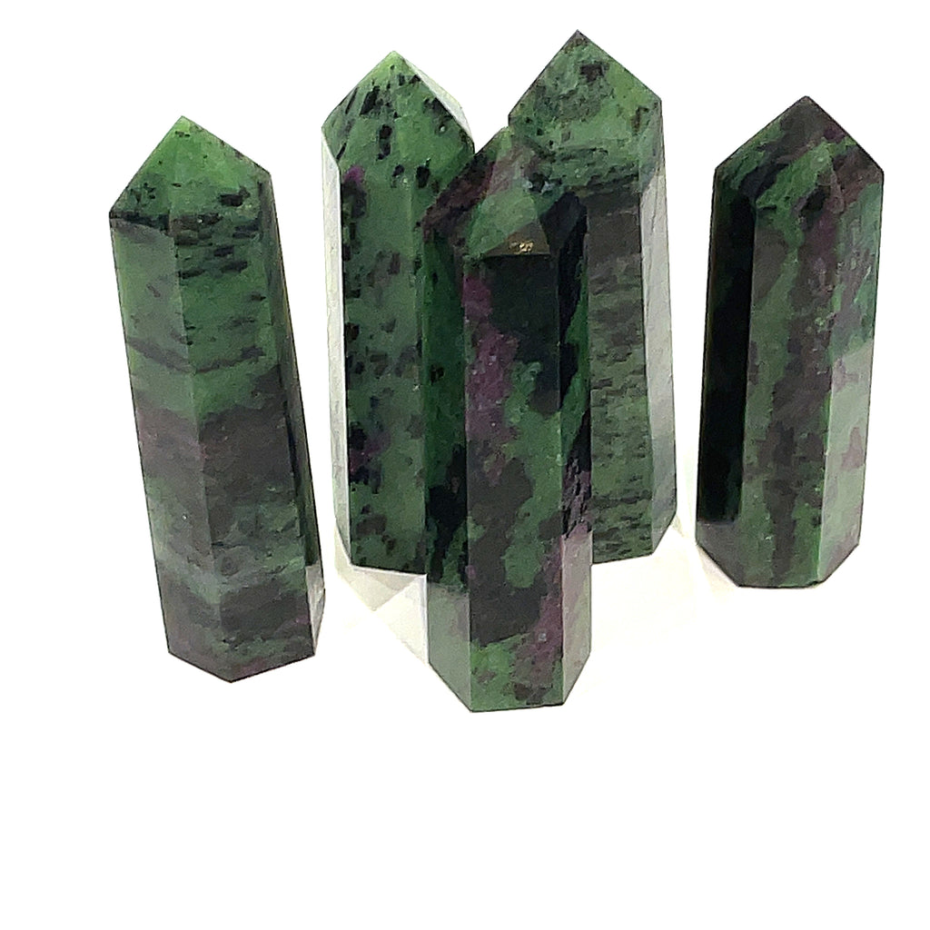 Ruby Zoisite Gemstone Tower