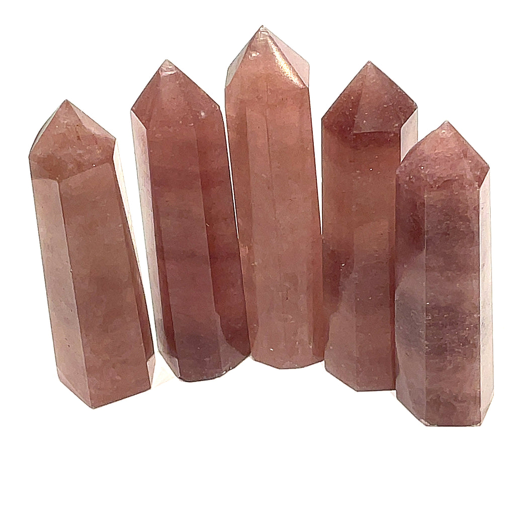 Strawberry Quartz Gemstone Towers