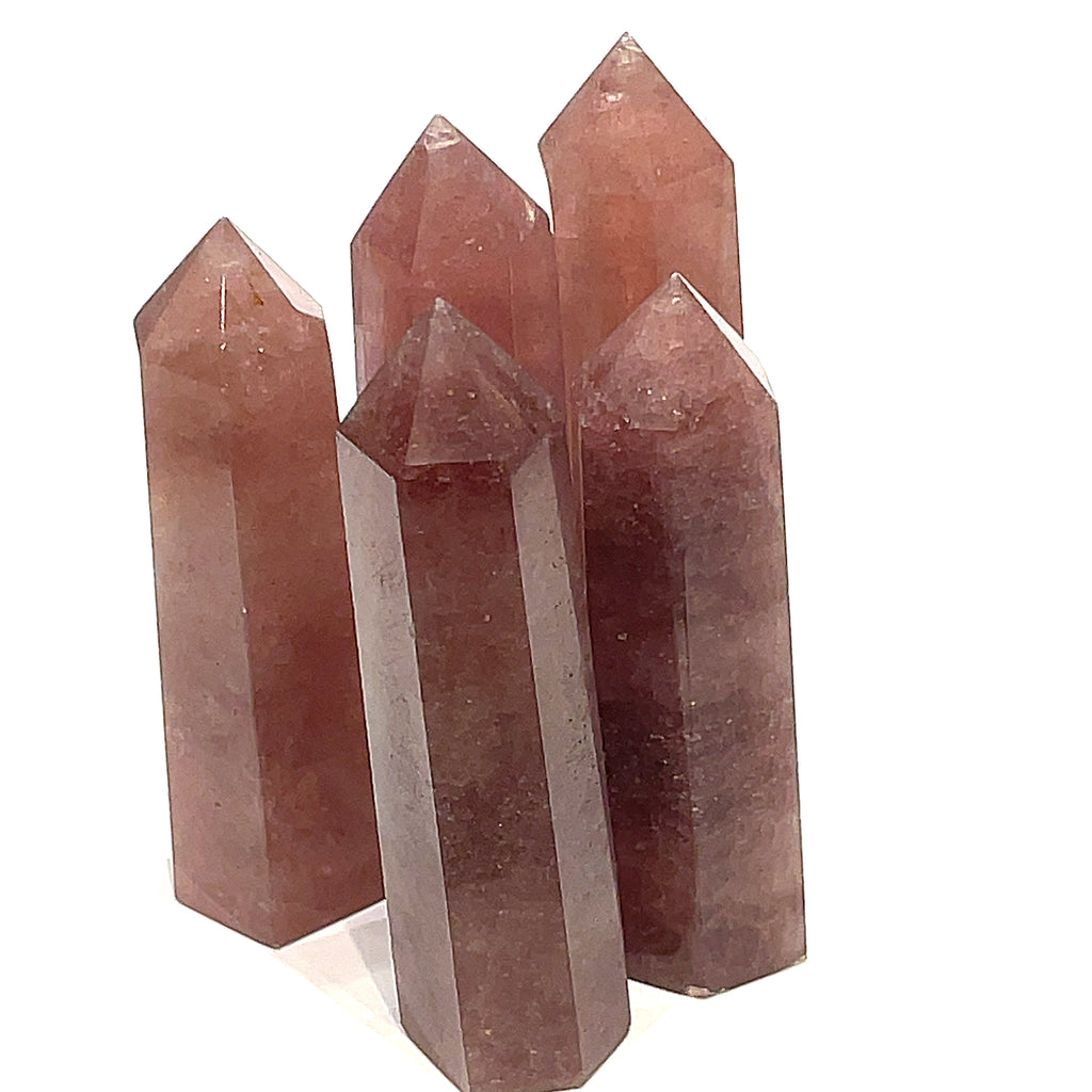 Strawberry Quartz Gemstone Towers