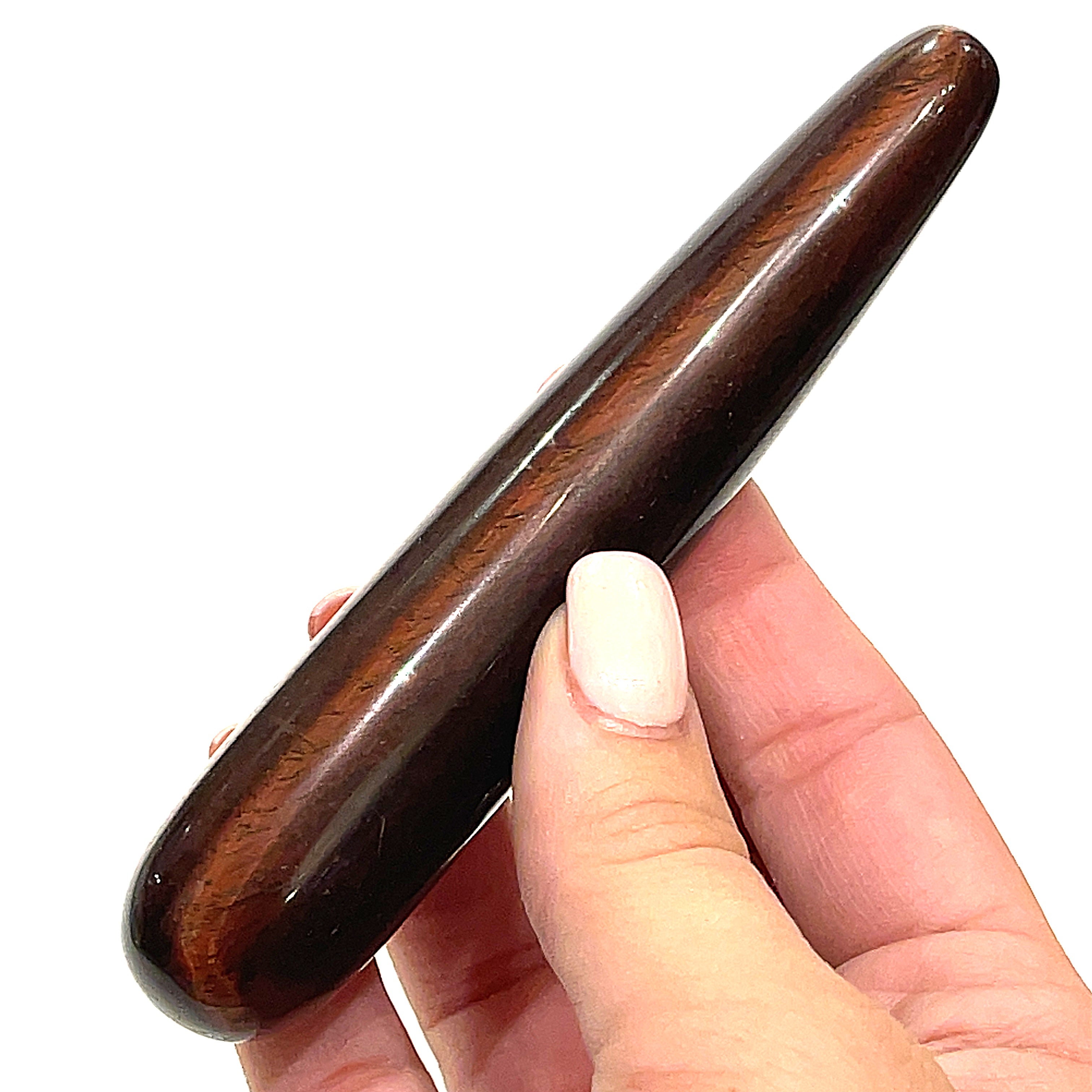 Red and Golden Tiger eye gemstone wands