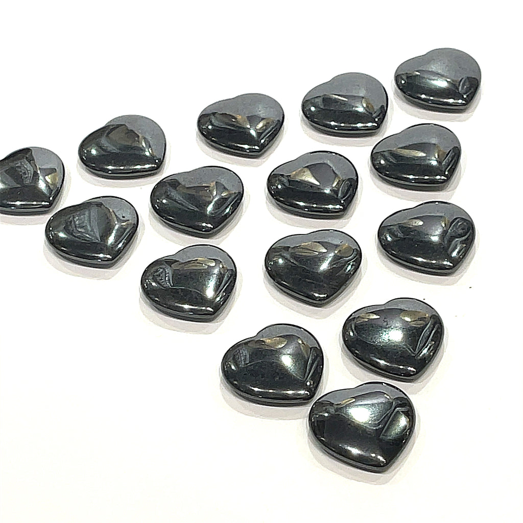 Hematite heart gemstone