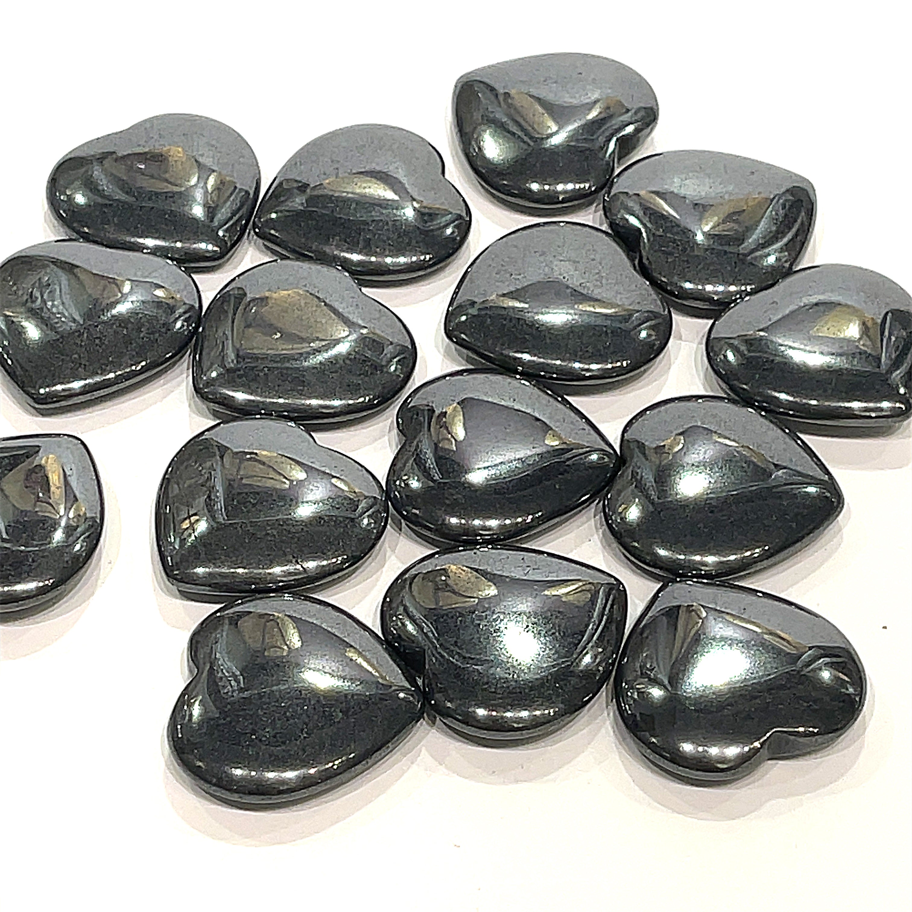 Hematite heart gemstone
