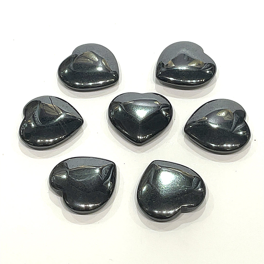 Hematite heart gemstone
