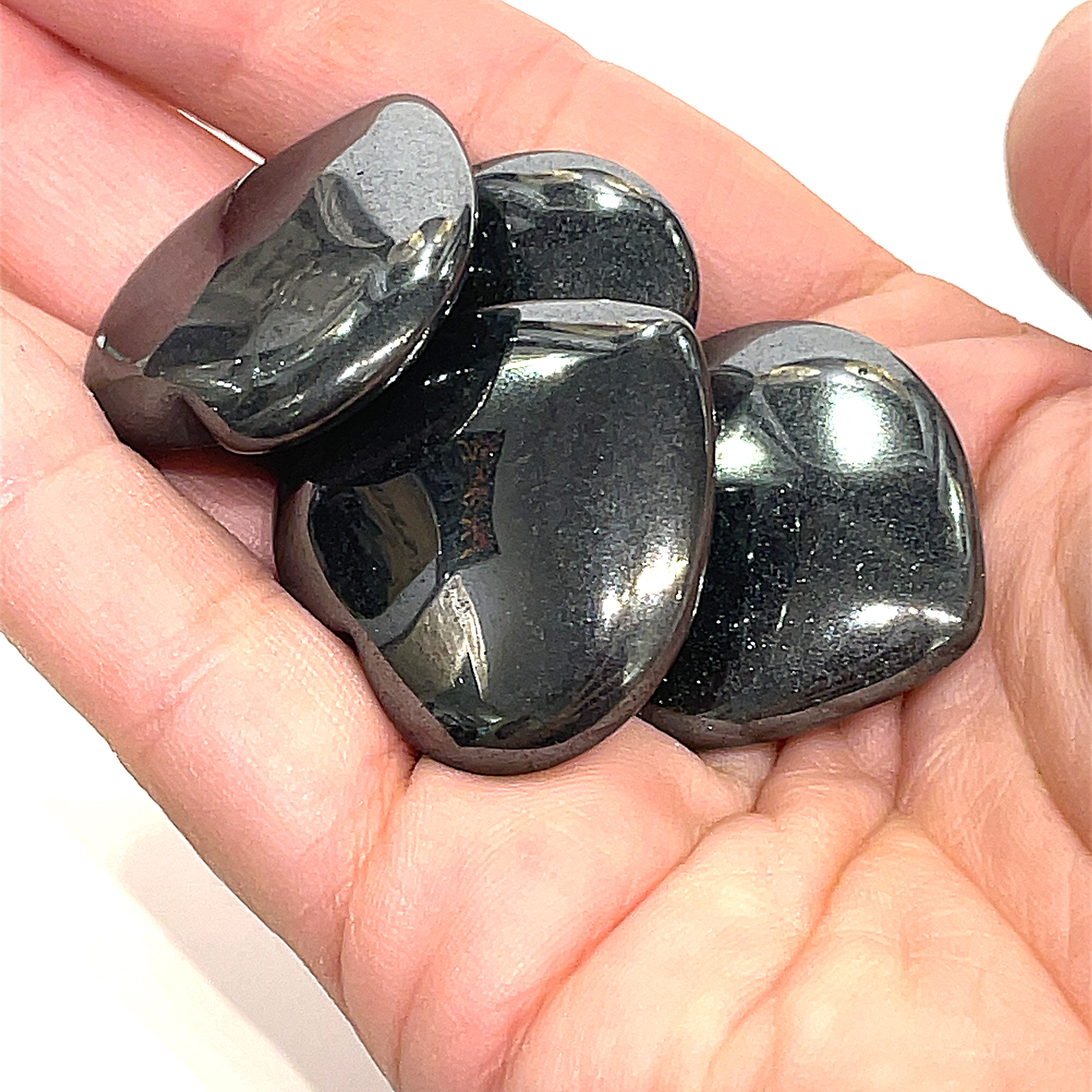 Hematite heart gemstone