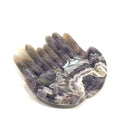 Amegreen (Dream Amethyst) carved hand plate/bowl, gemstone