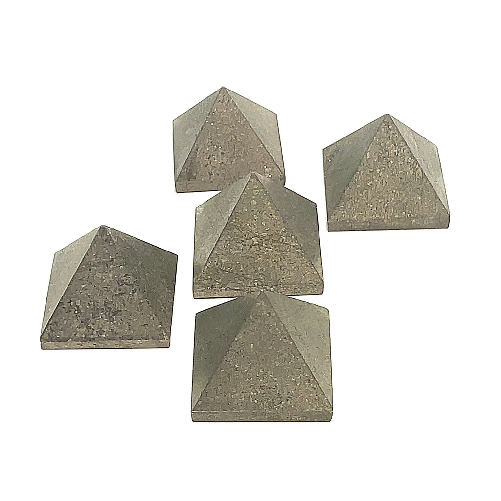 Pyrite Gemstone Pyramid Carving / Shape