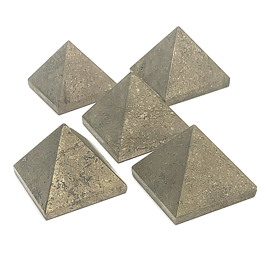 Pyrite Gemstone Pyramid Carving / Shape