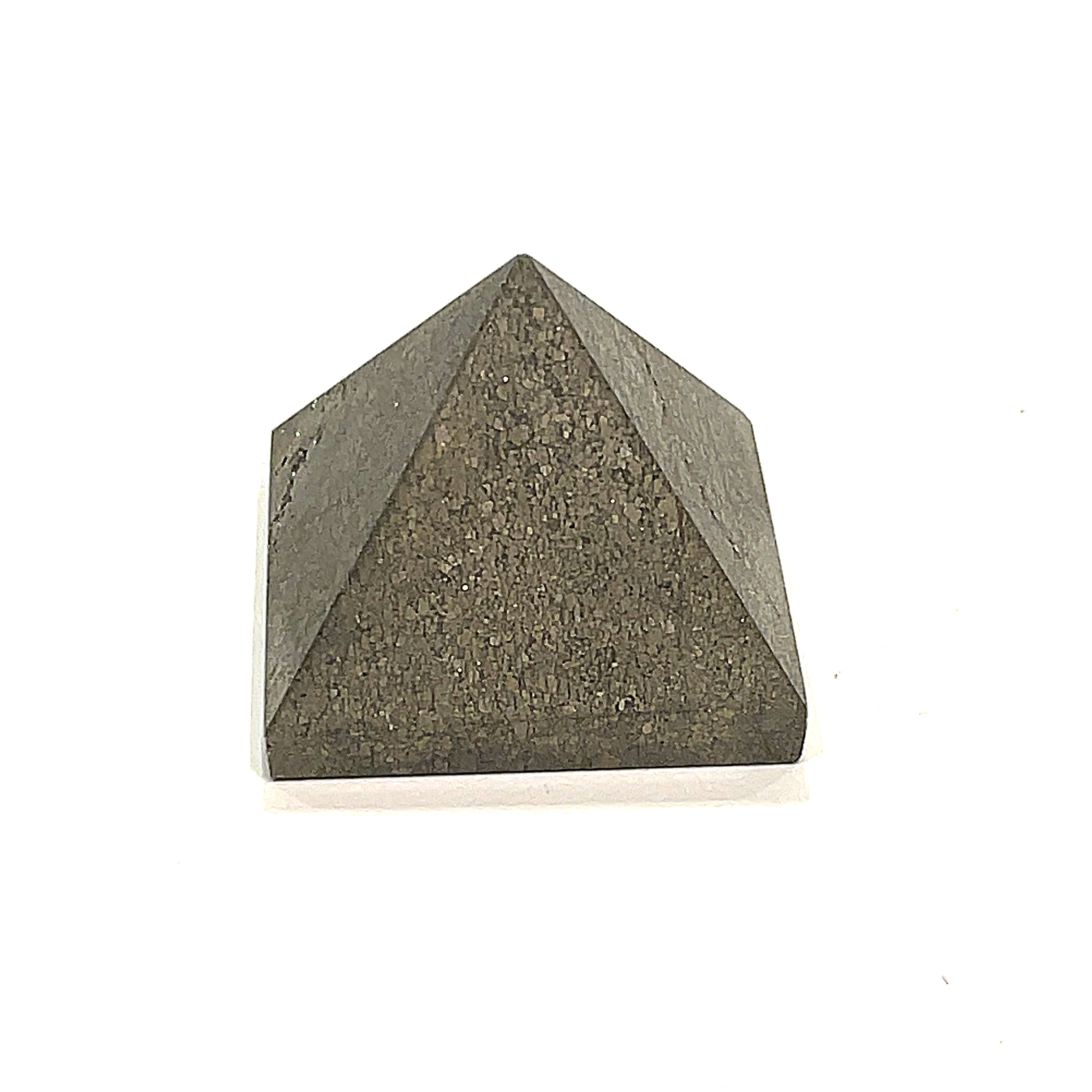 Pyrite Gemstone Pyramid Carving / Shape