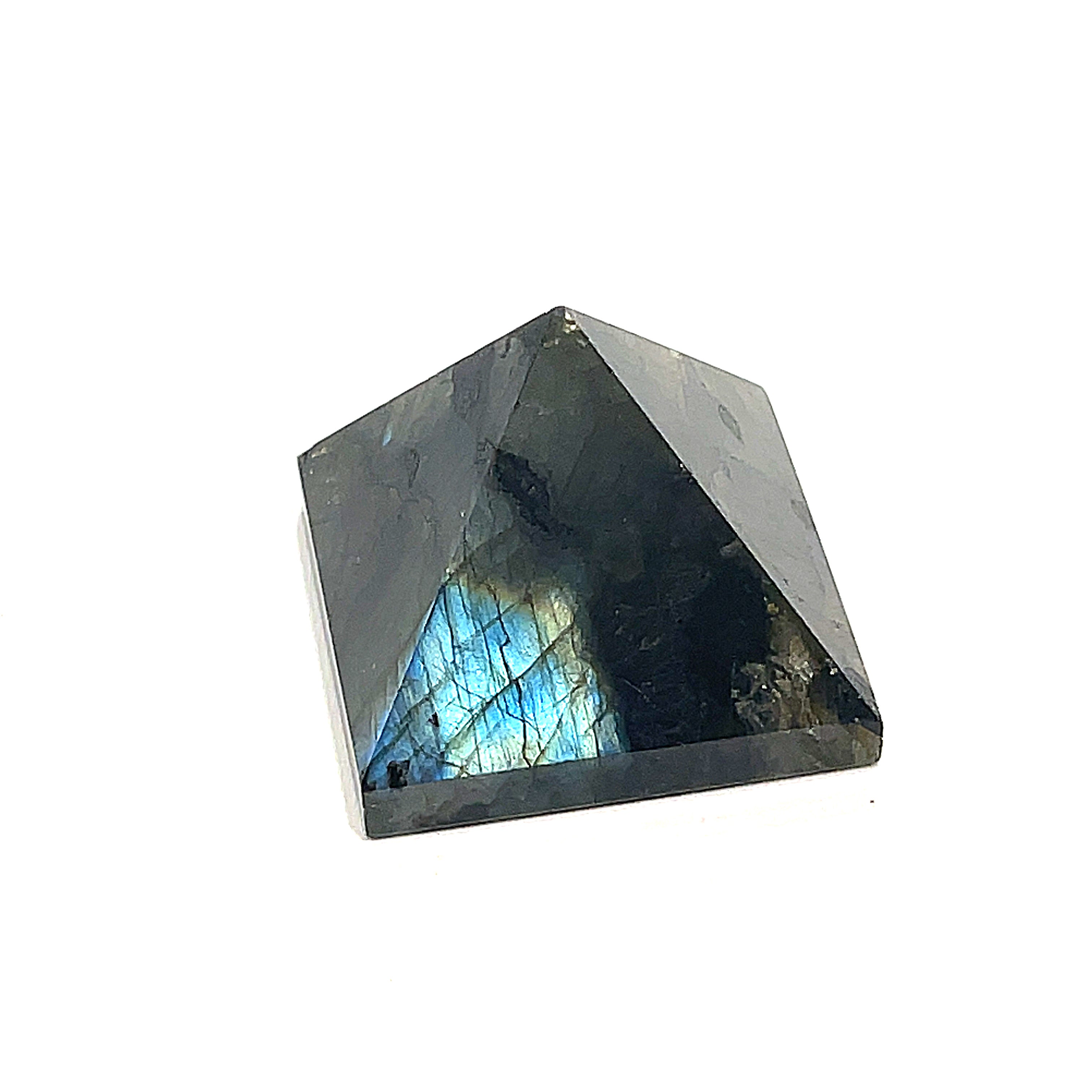 Labradorite Gemstone Pyramid  Carving / Shape