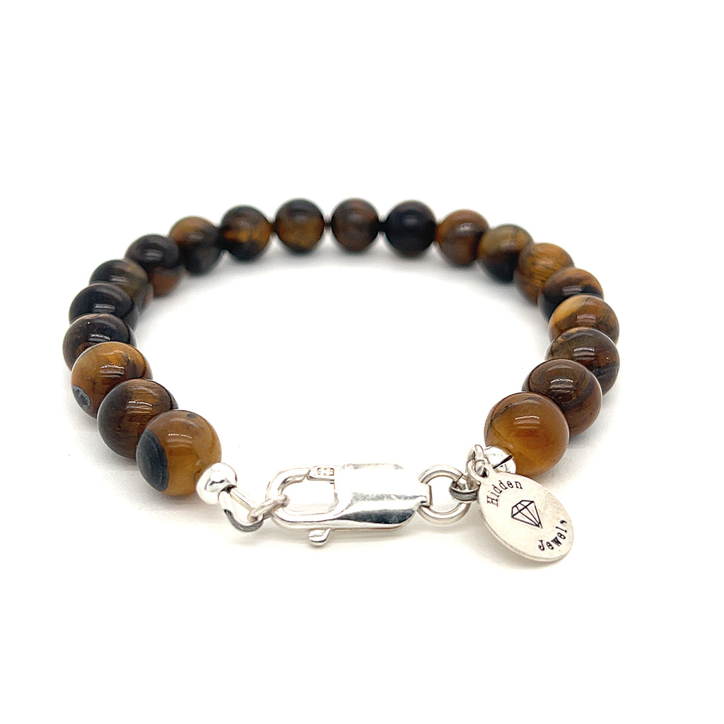 Golden Tiger Eye Gemstone Beaded Bracelet