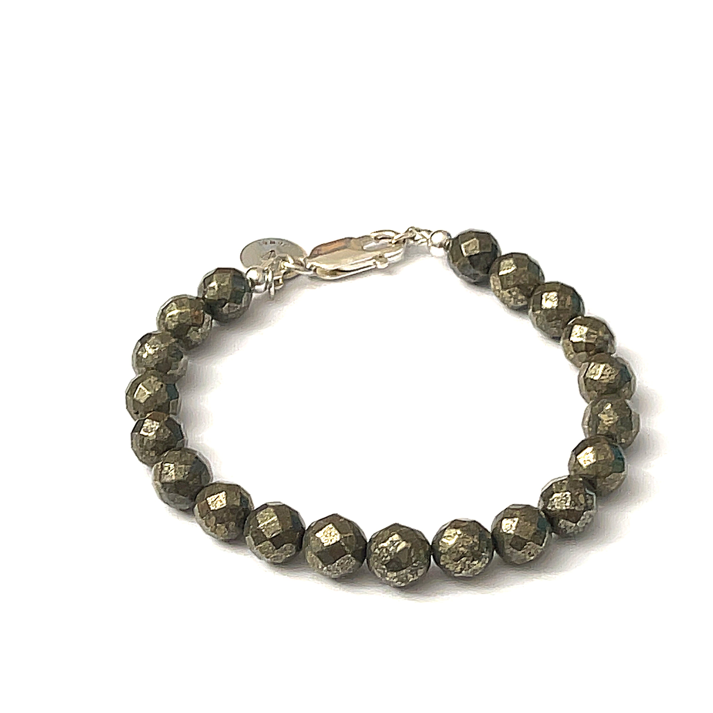 Pyrite gemstone bracelet, beaded  gemstone bracelet, jewelry