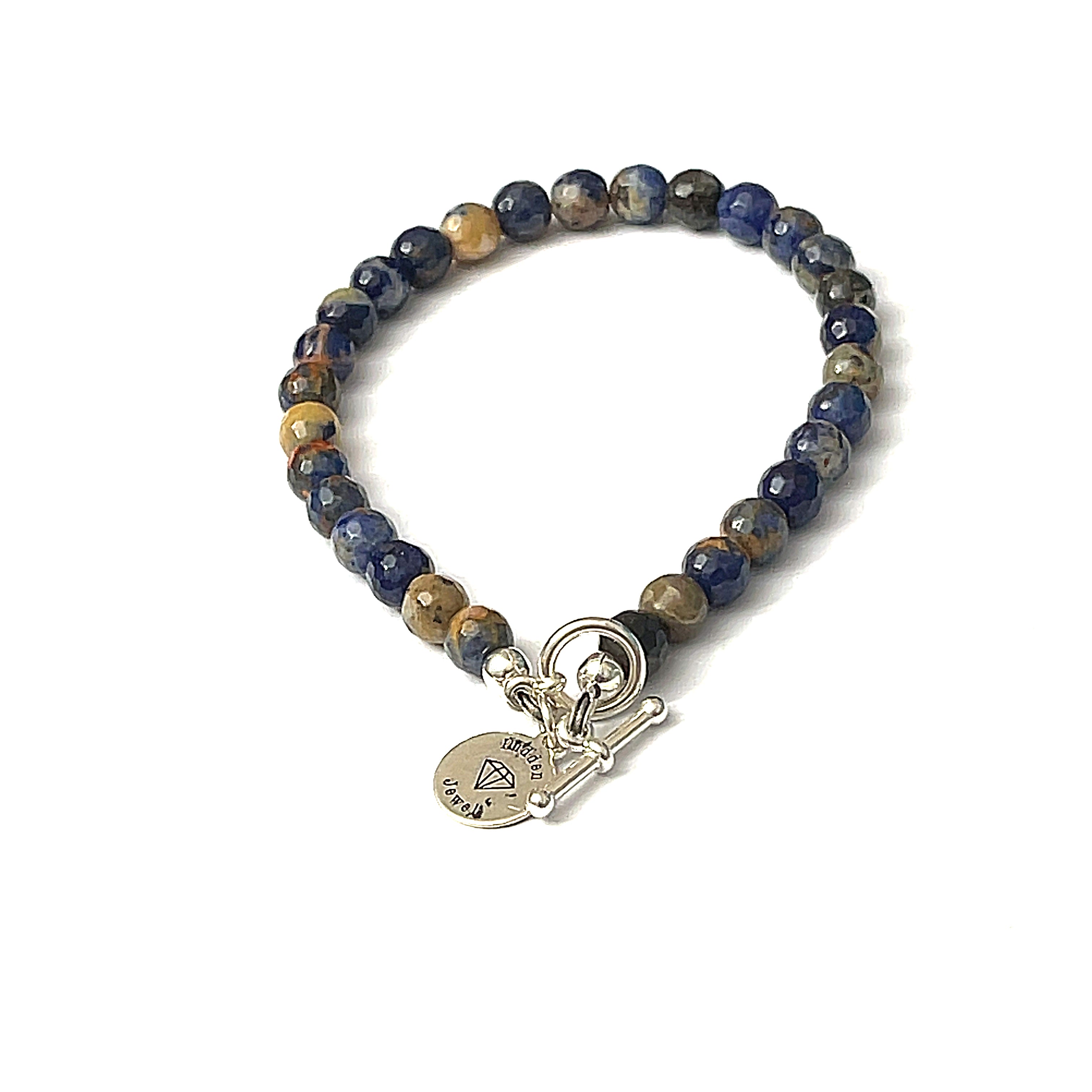 Orange Sodalite Gemstone Beaded Bracelet