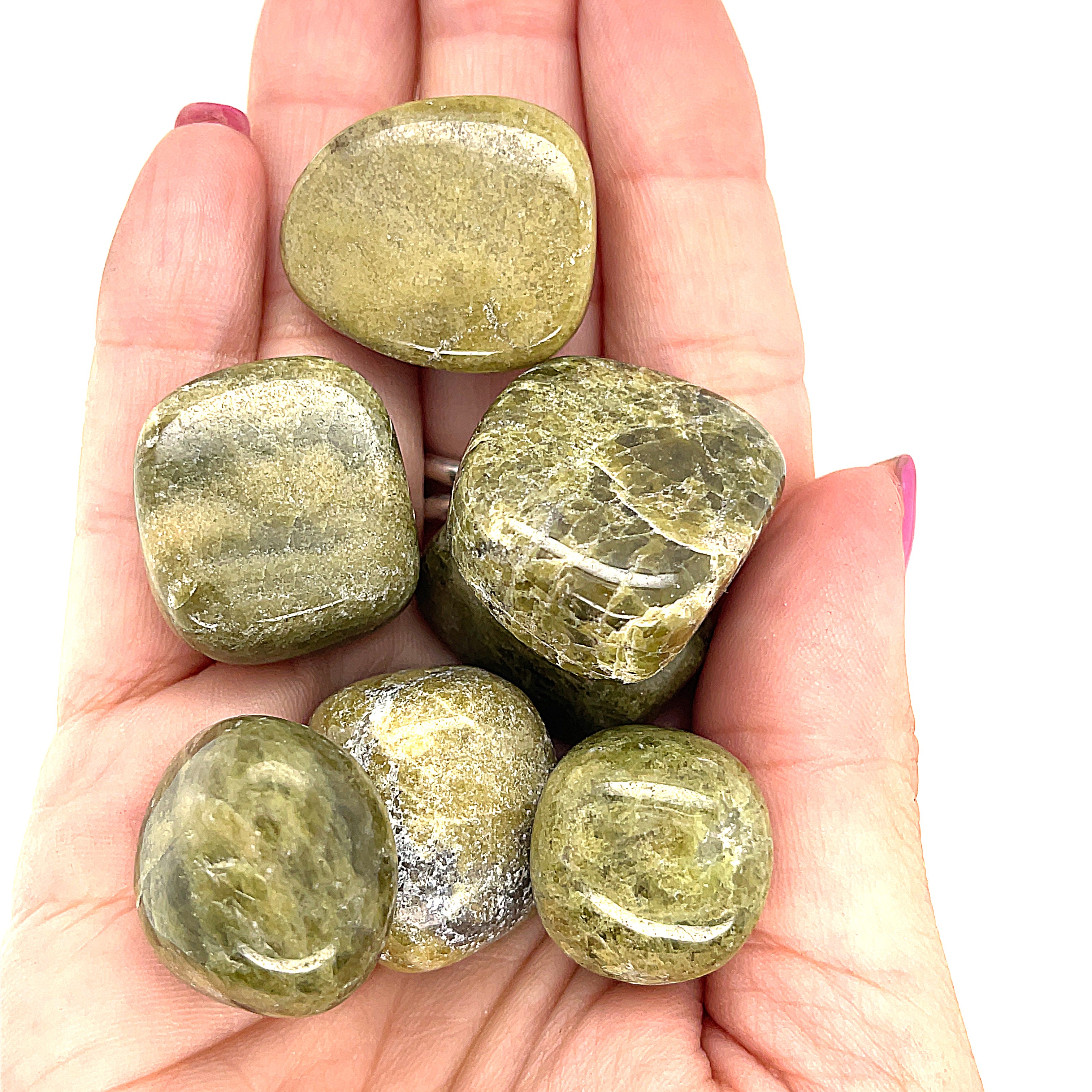 Vesuvianite Tumbled Gemstone | Courage, Heart Healing & Positive Transformation