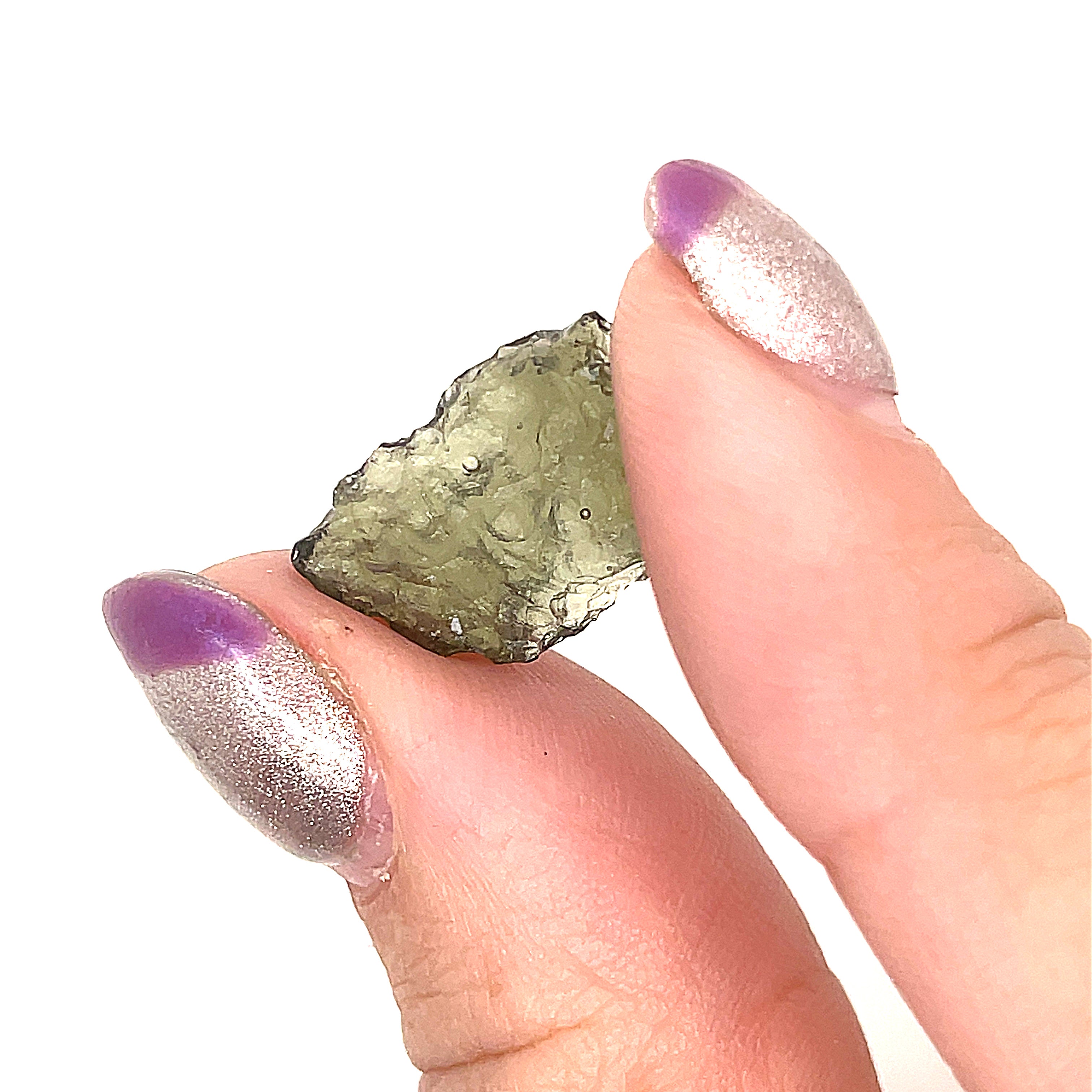 Moldavite, raw gemstone