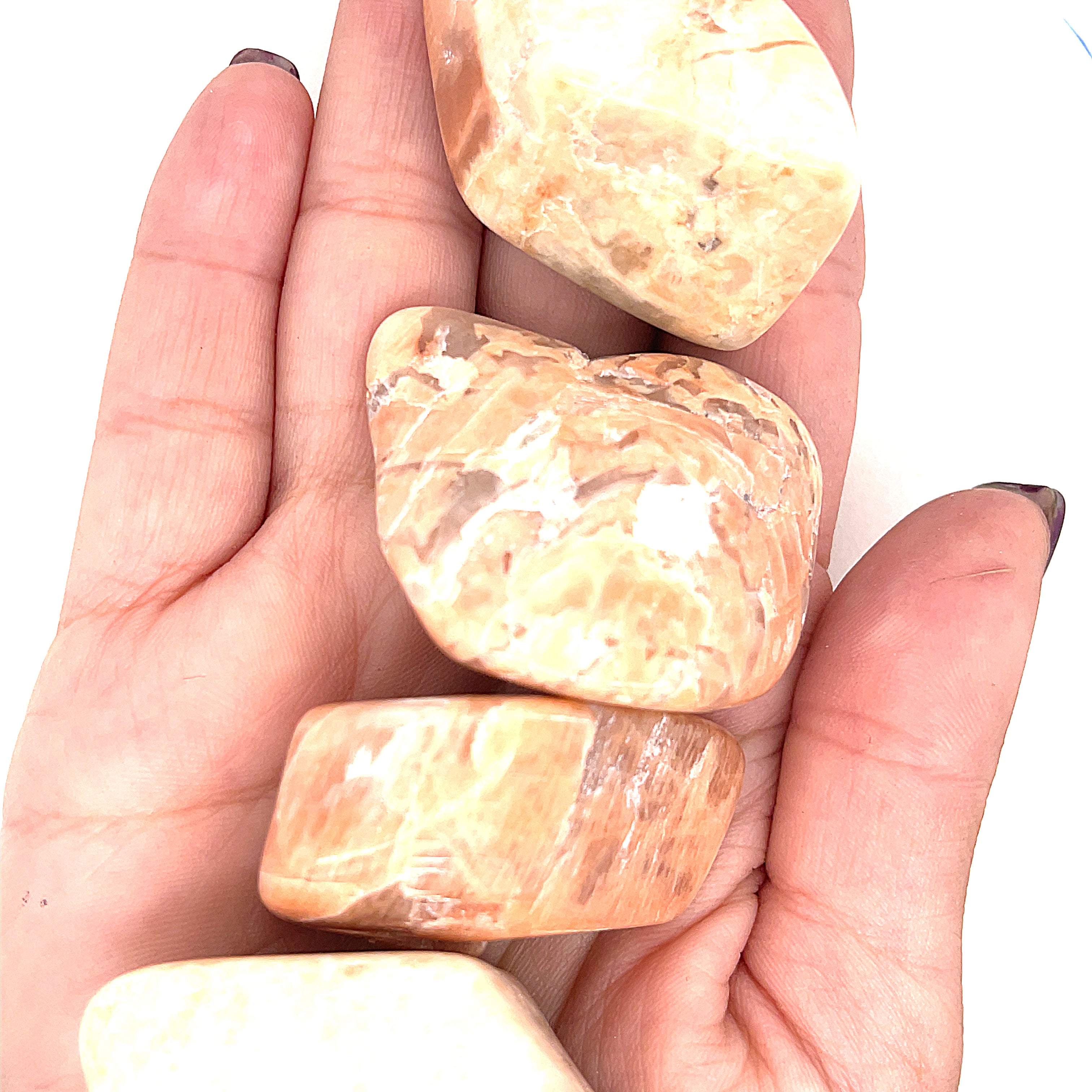 Peach Moonstone tumbled  gemstones