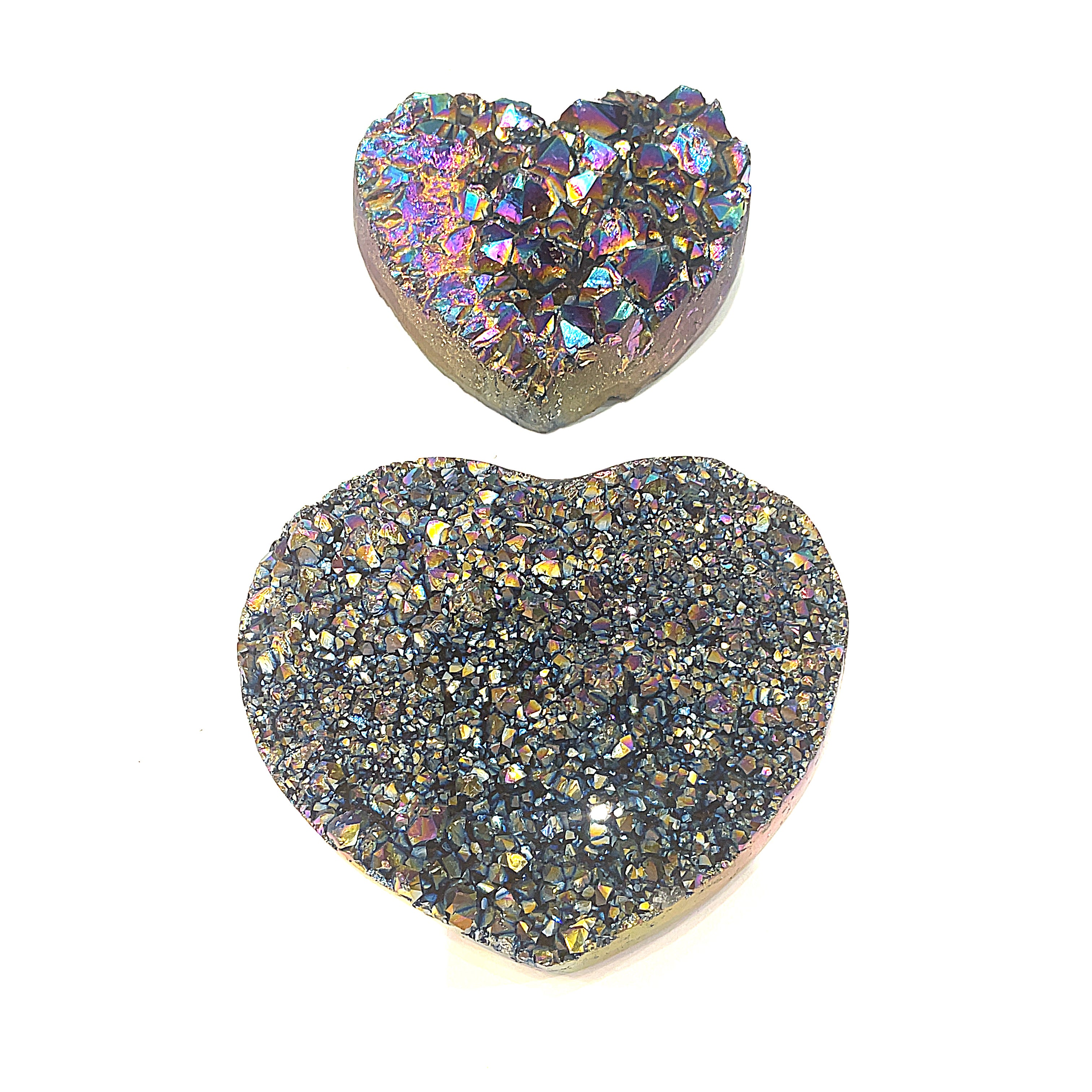 Titanium Quartz Gemstone Hearts  (Brazil)