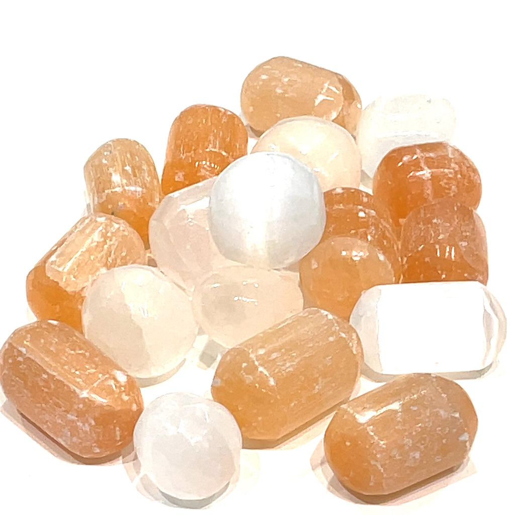 Selenite tumbled gemstone