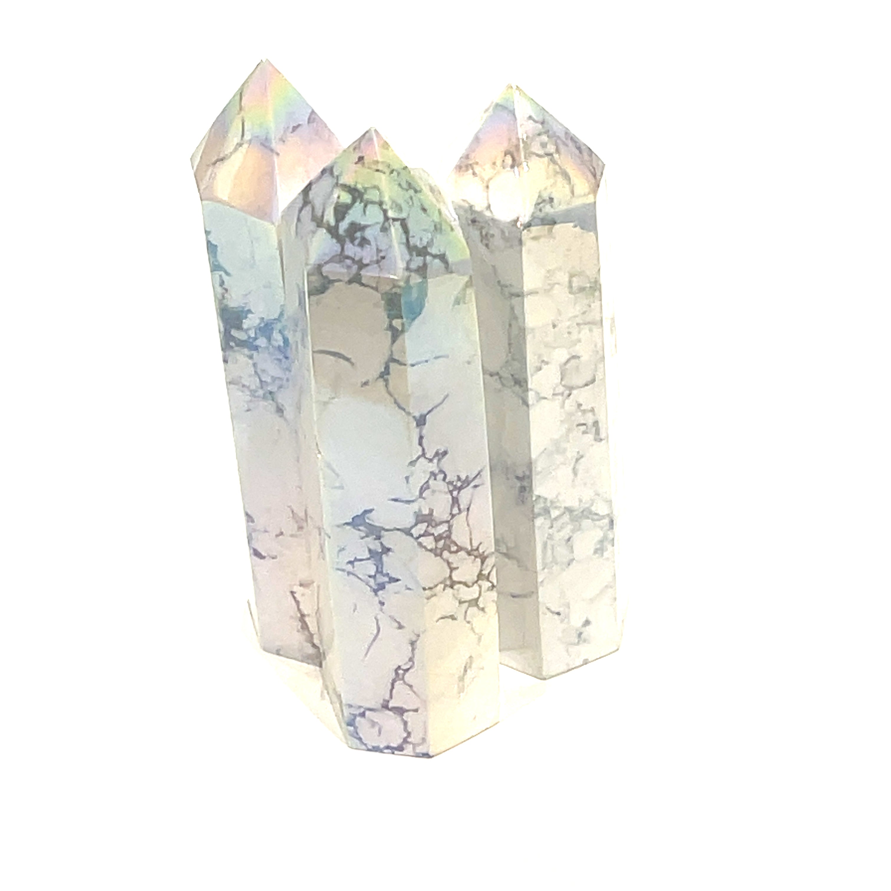 Howlite gemstone tower