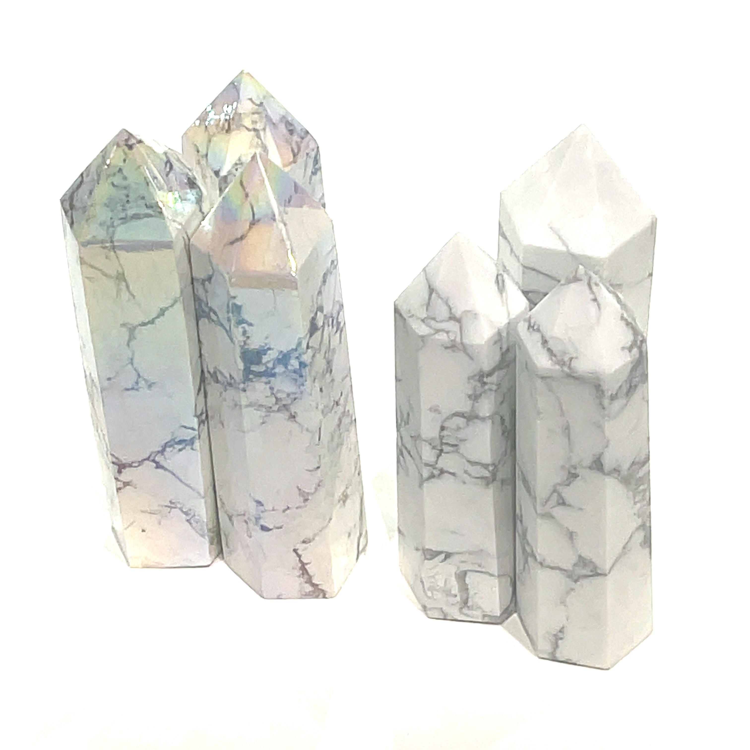 Howlite gemstone tower