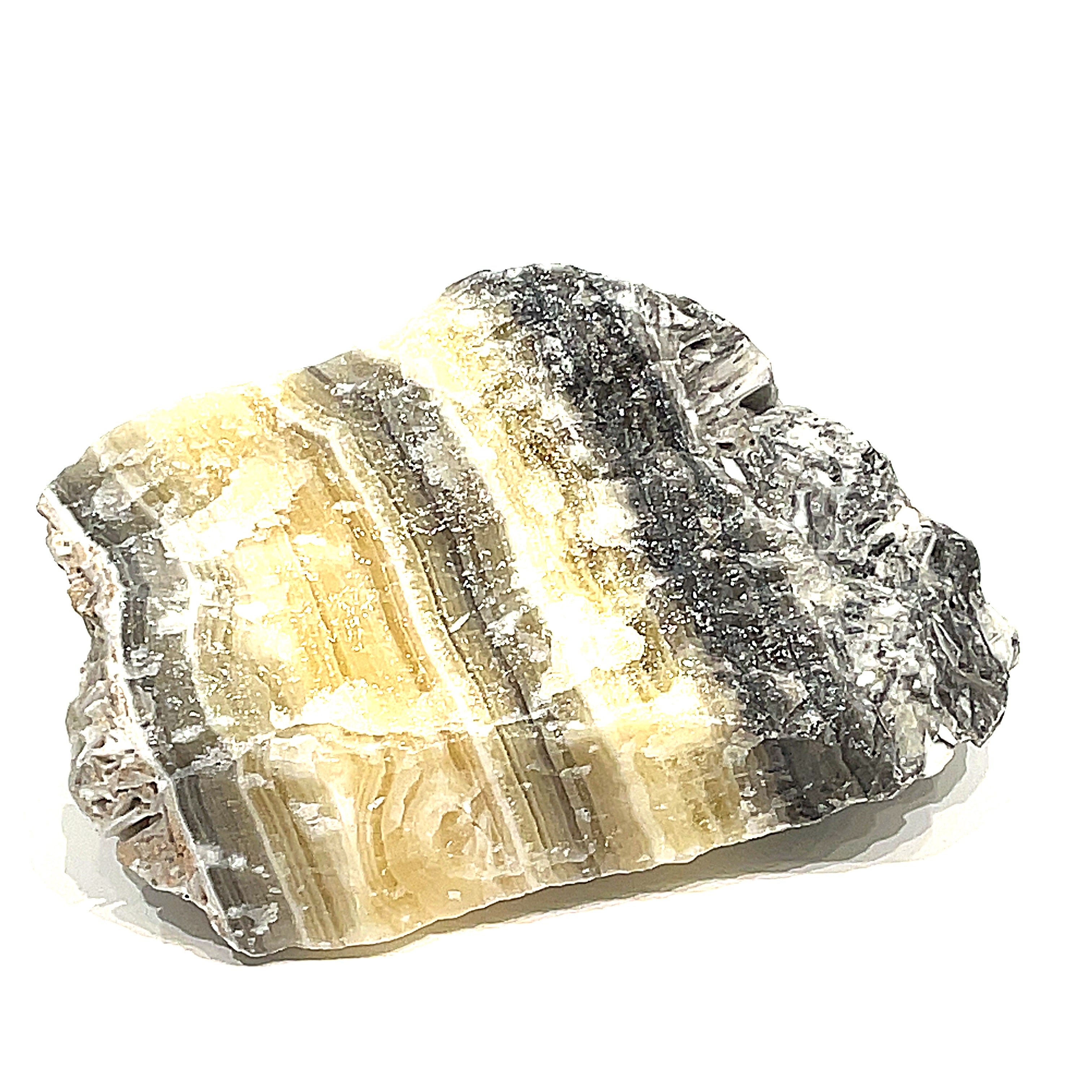 Zebra Calcite,  Raw gemstone (Mexico)