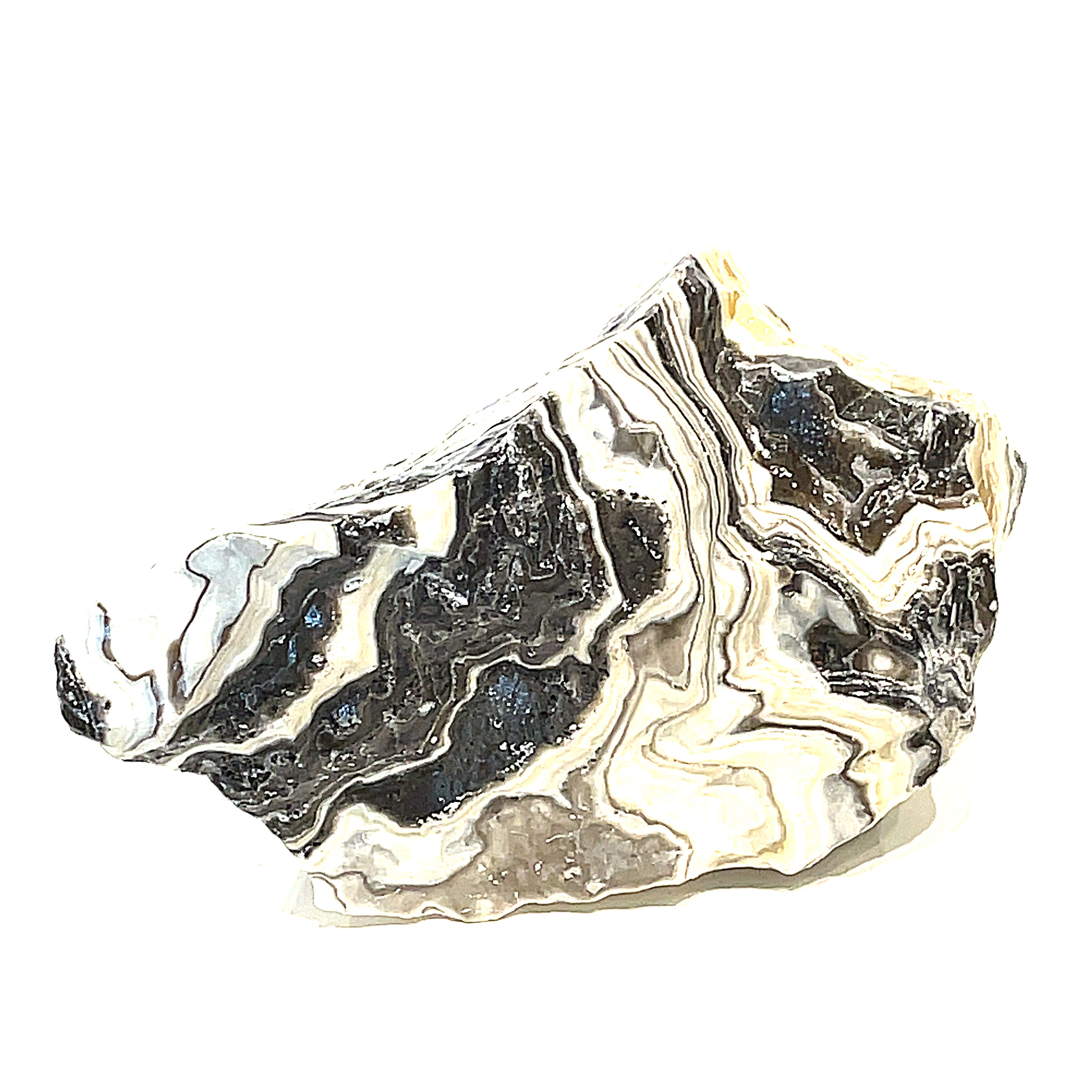 Zebra Calcite,  Raw gemstone (Mexico)