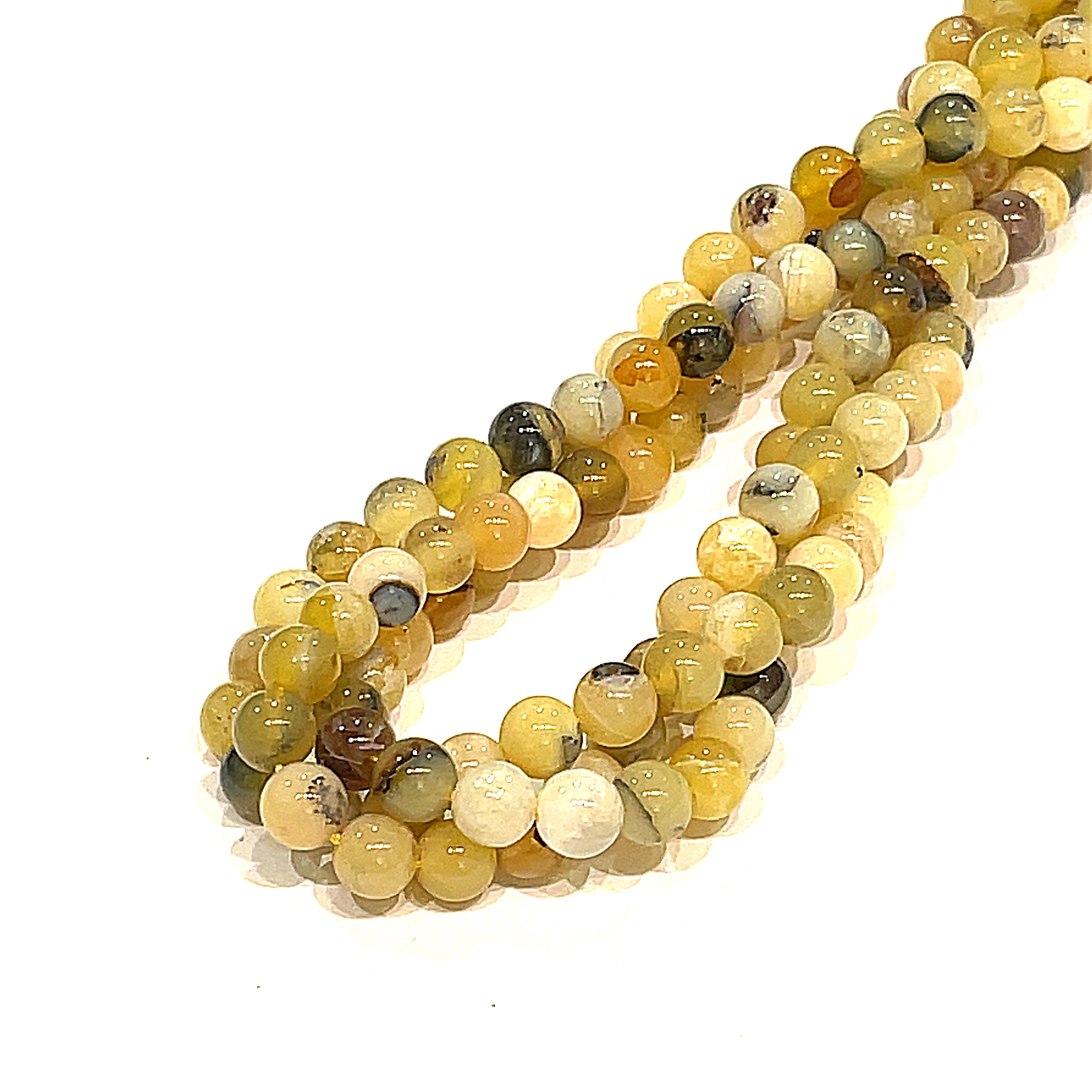 Yellow Opal gemstone strand (Australia)