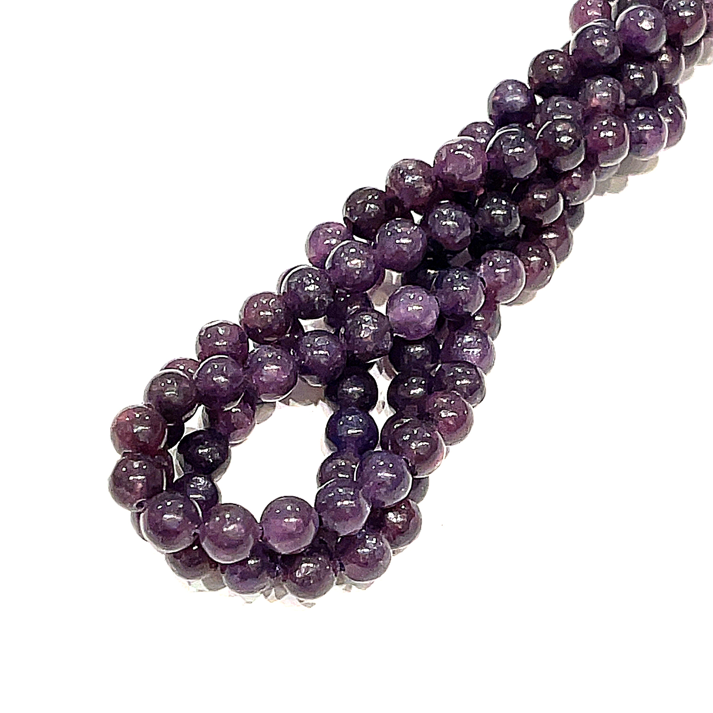 Lepidolite Gemstone Strand from Peru