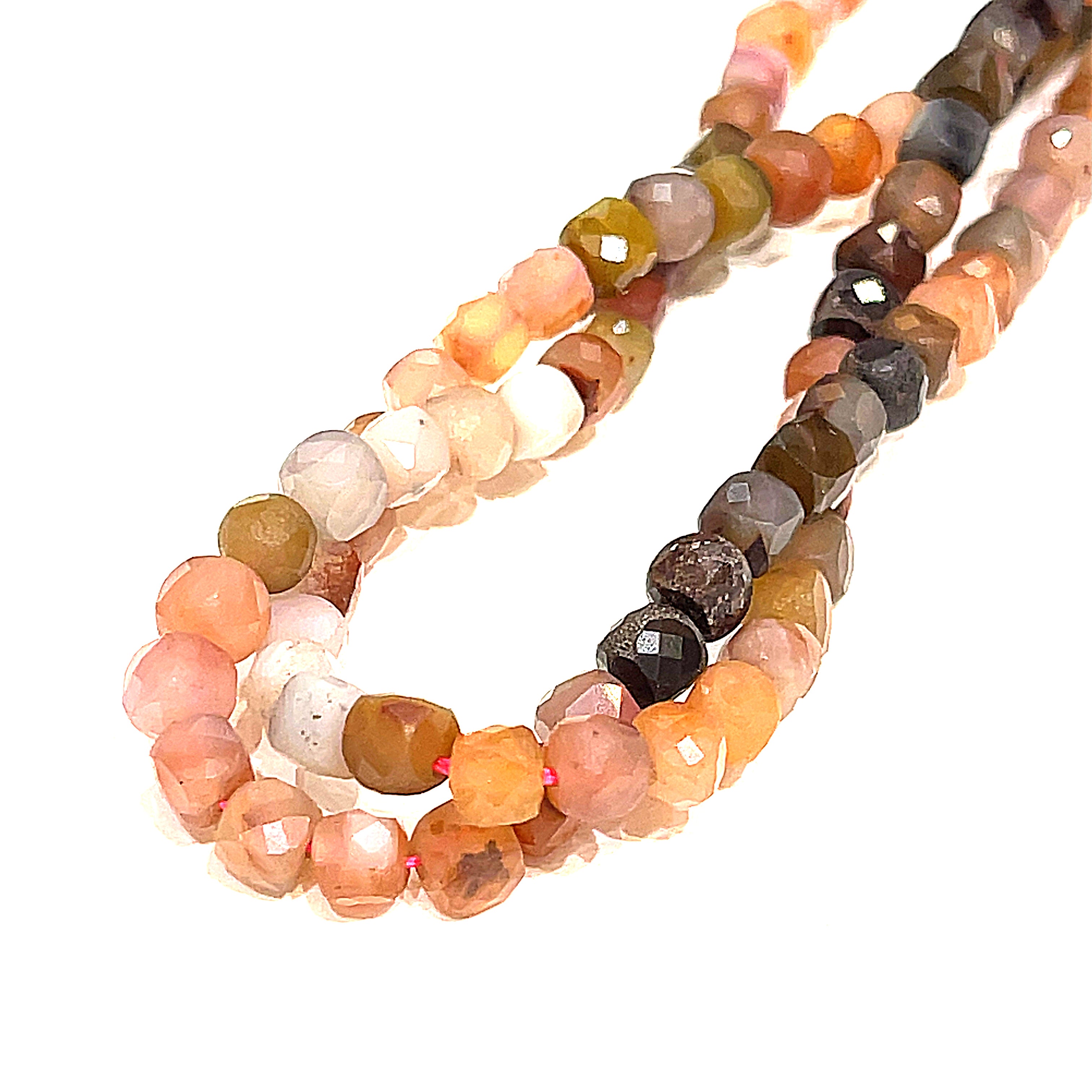 Petrified Wood Jasper Gemstone Strand