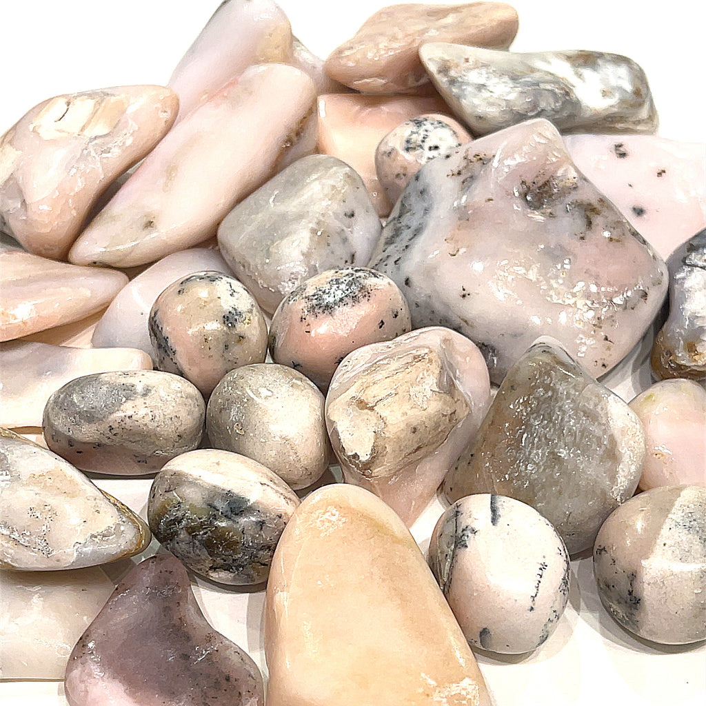 Peruvian Pink Opal tumbled  Gemstones