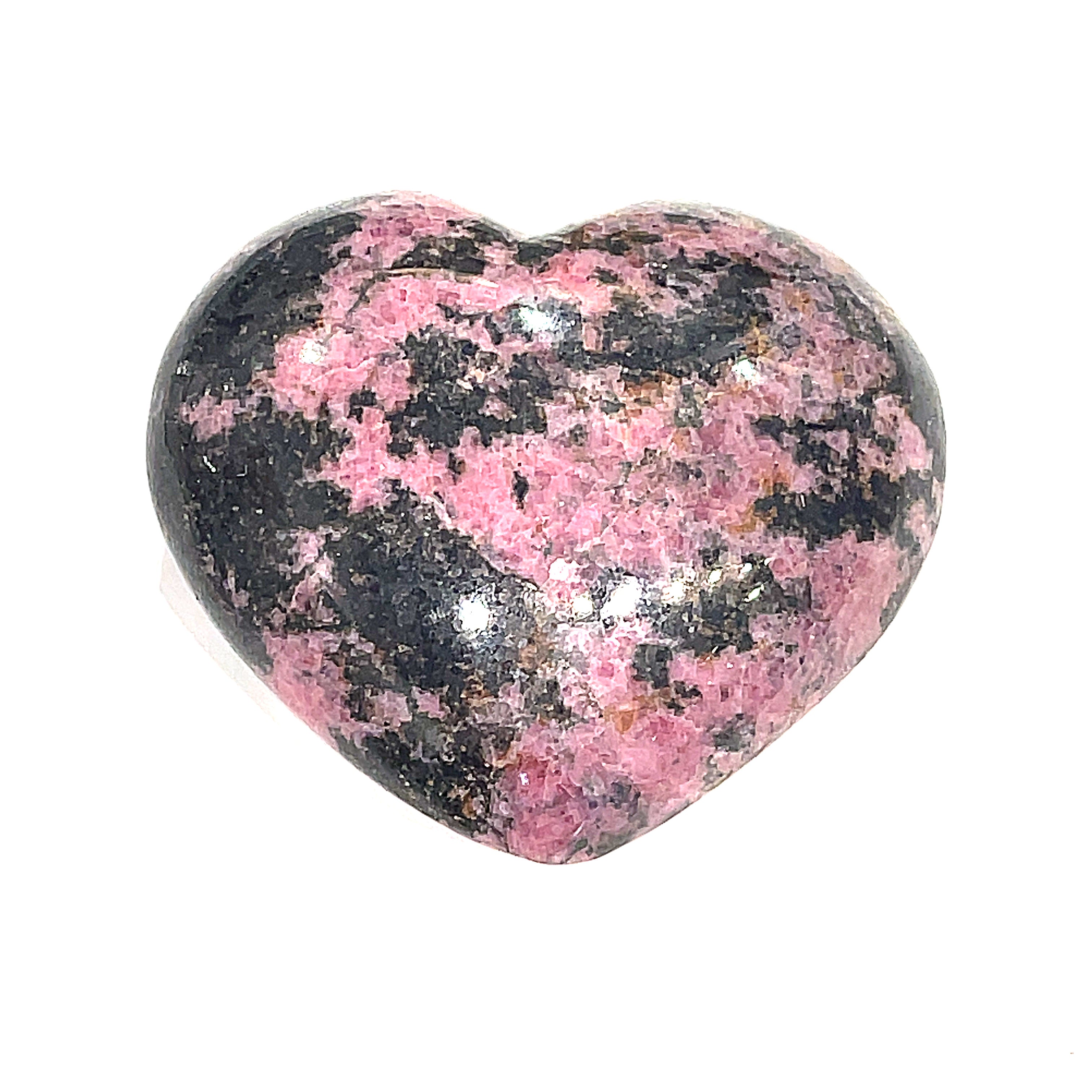 Rhodonite Gemstone heart Carving / Shape