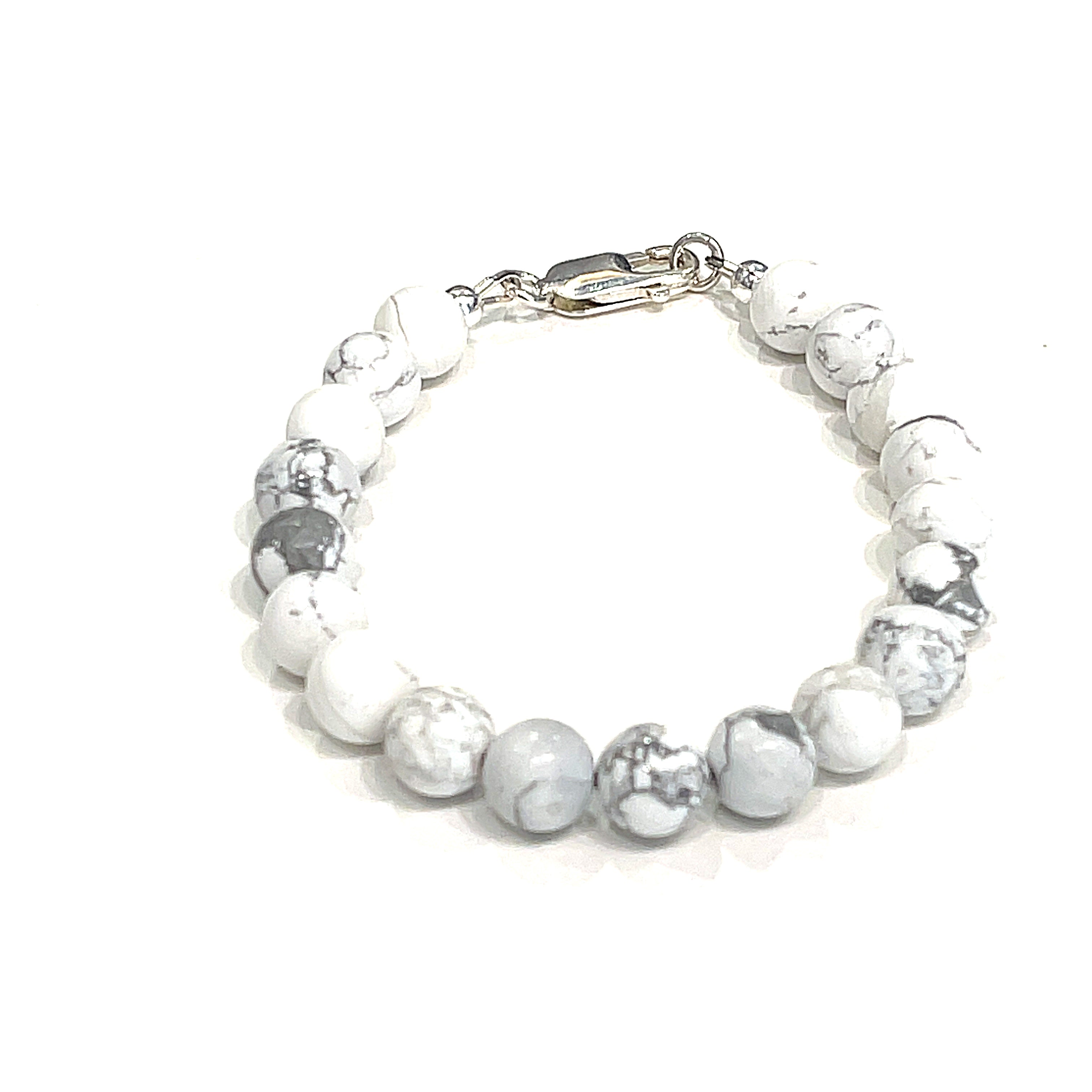 Howlite Gemstone Beaded Bracelet
