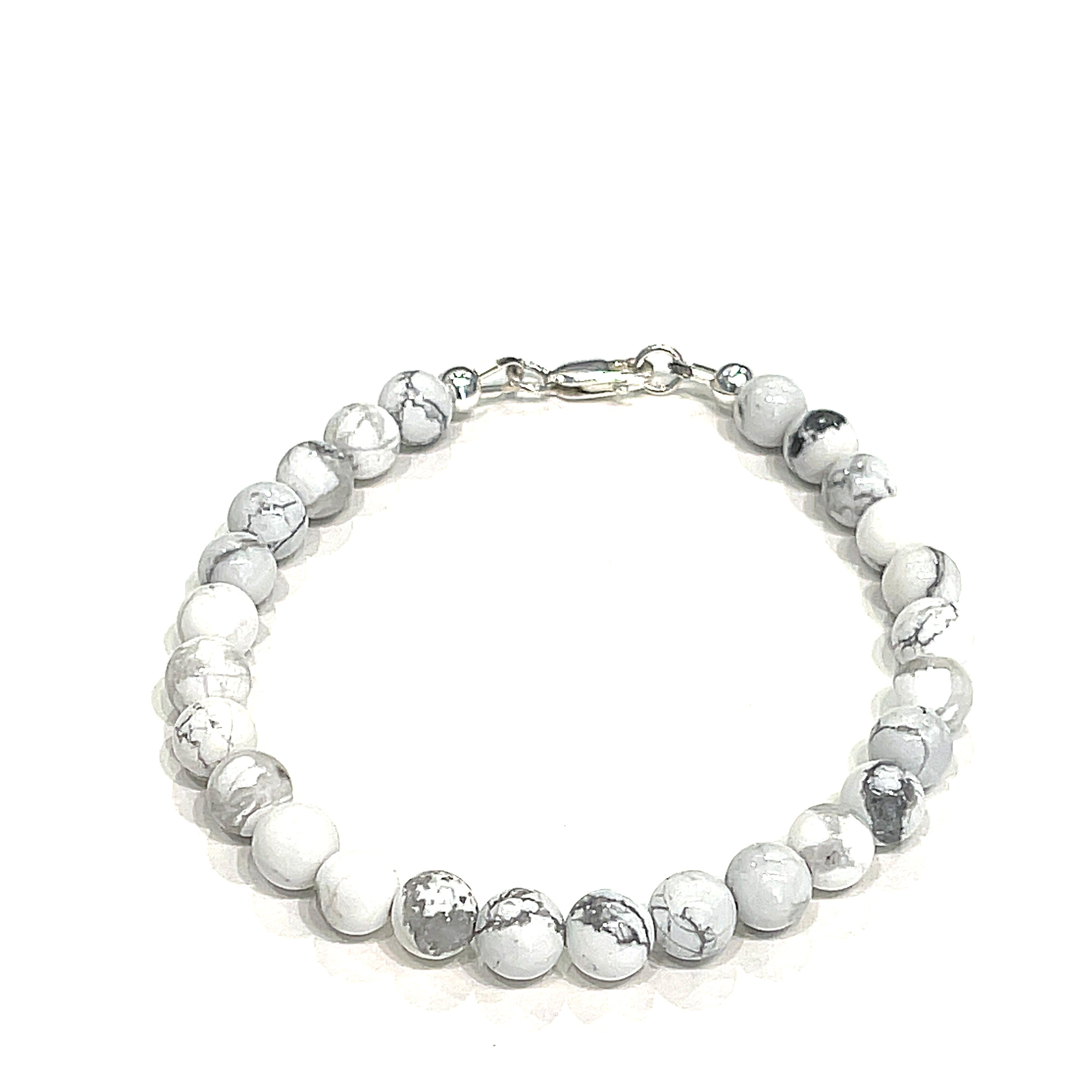 Howlite Gemstone Beaded Bracelet