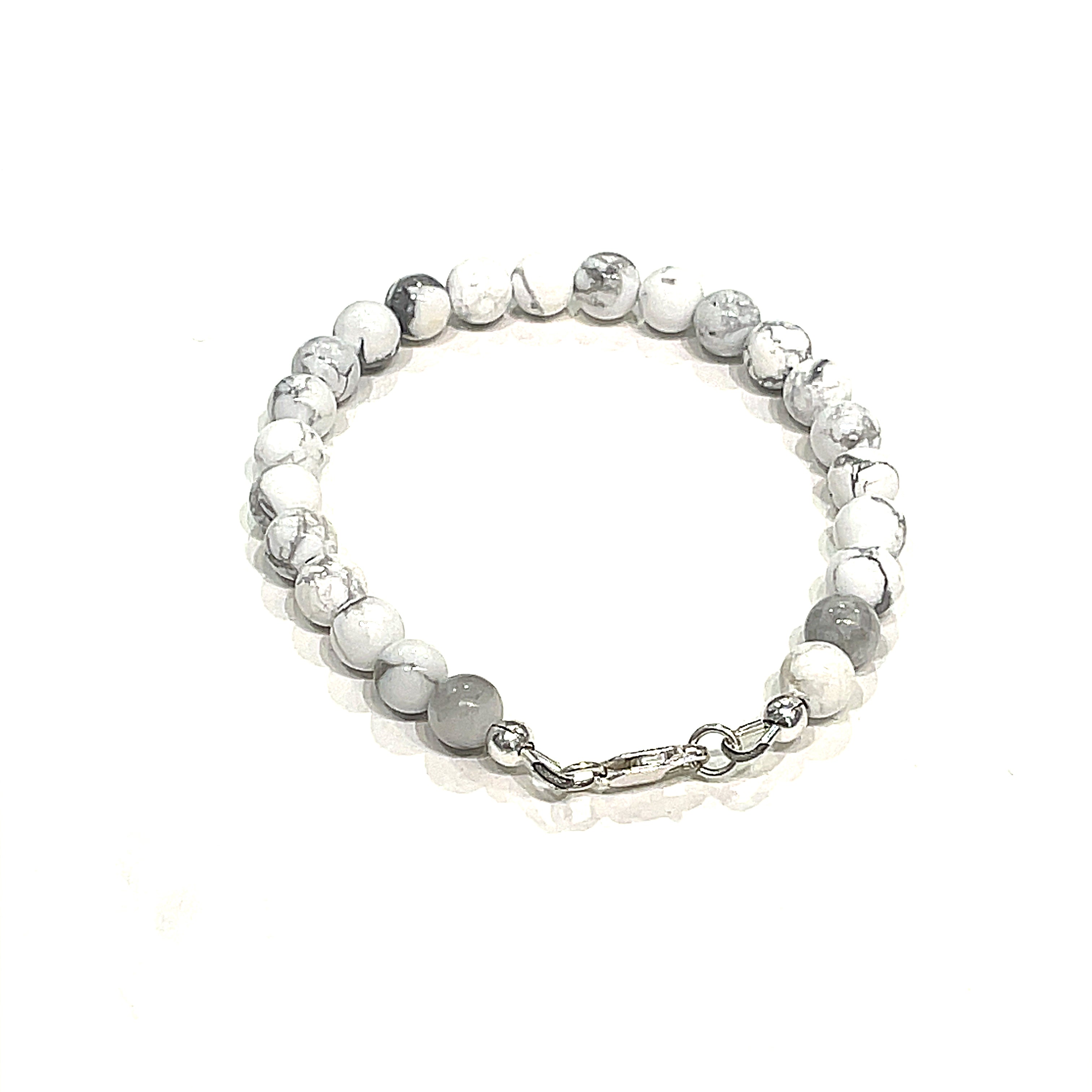 Howlite Gemstone Beaded Bracelet