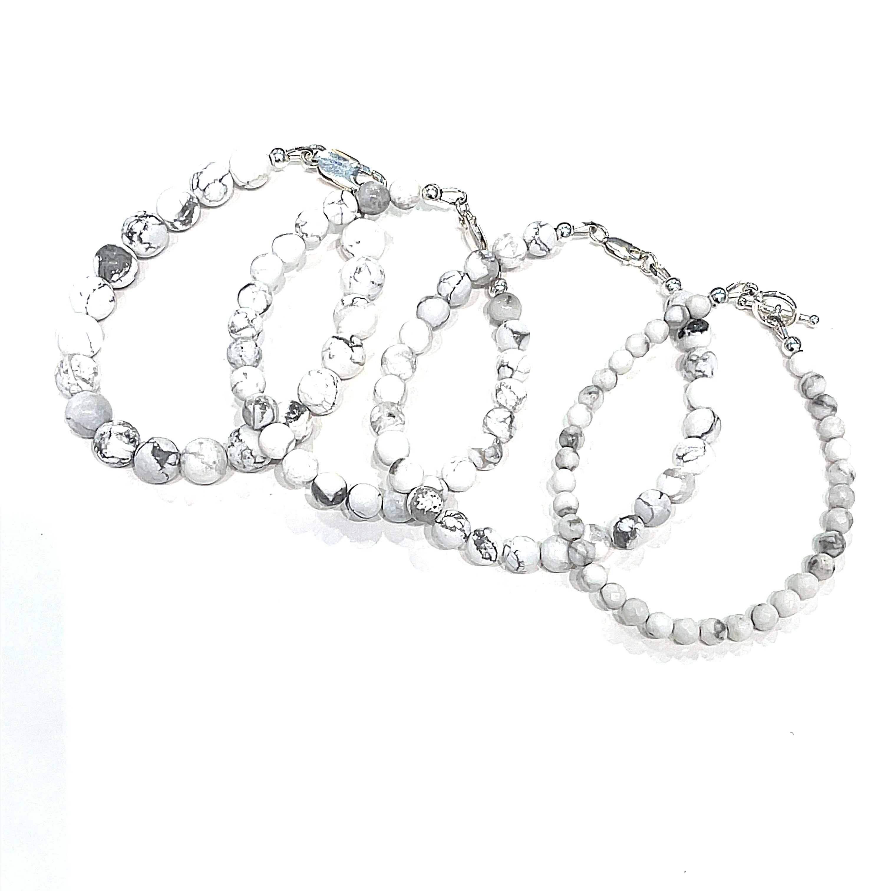 Howlite Gemstone Beaded Bracelet
