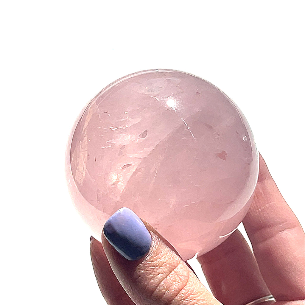 one Rose quartz sphere