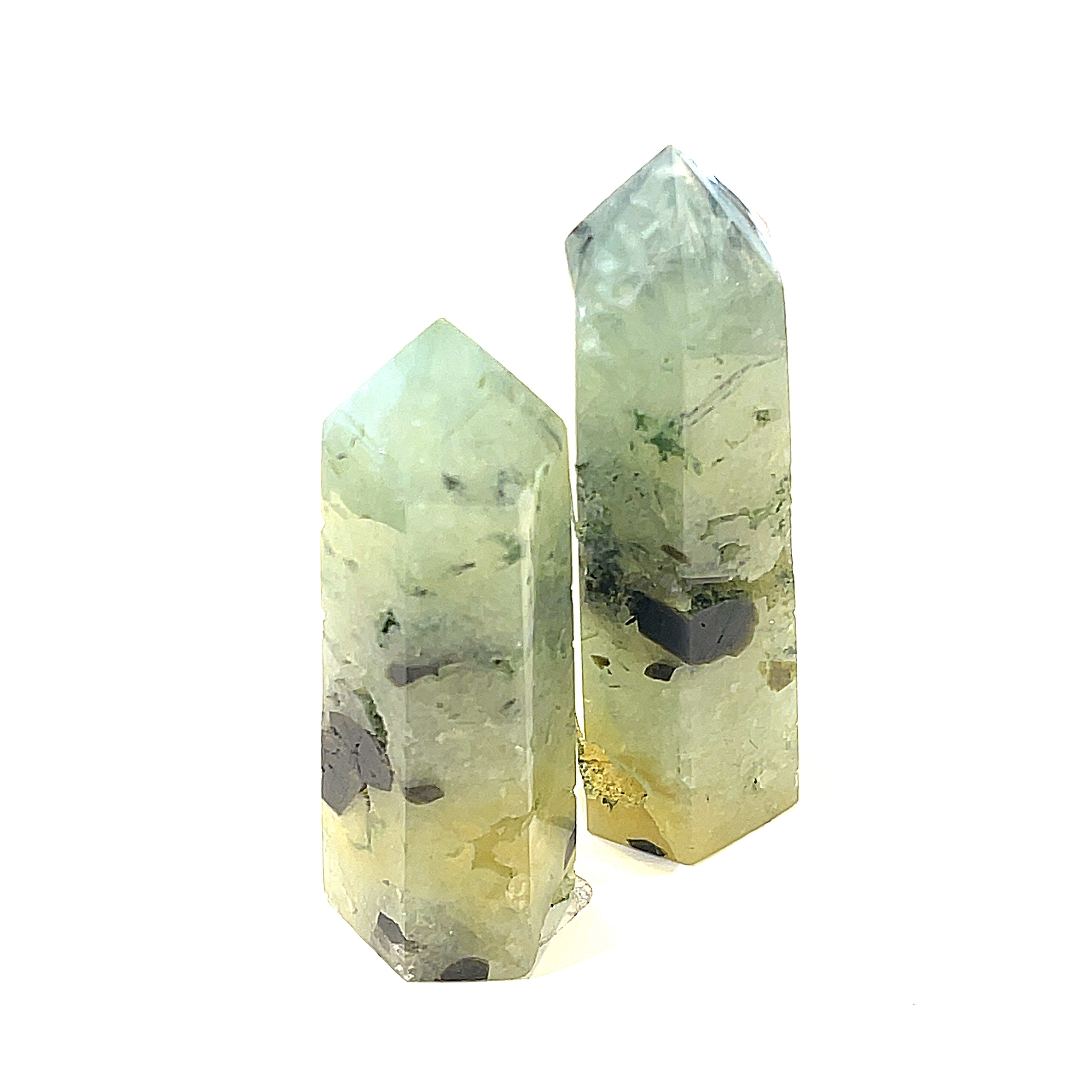 Prehnite Gemstone Towers