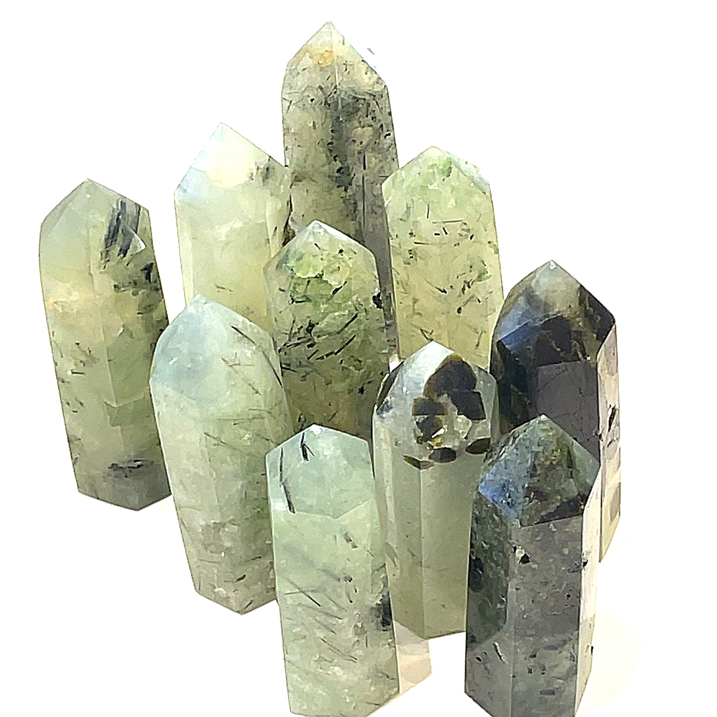 Prehnite Gemstone Towers