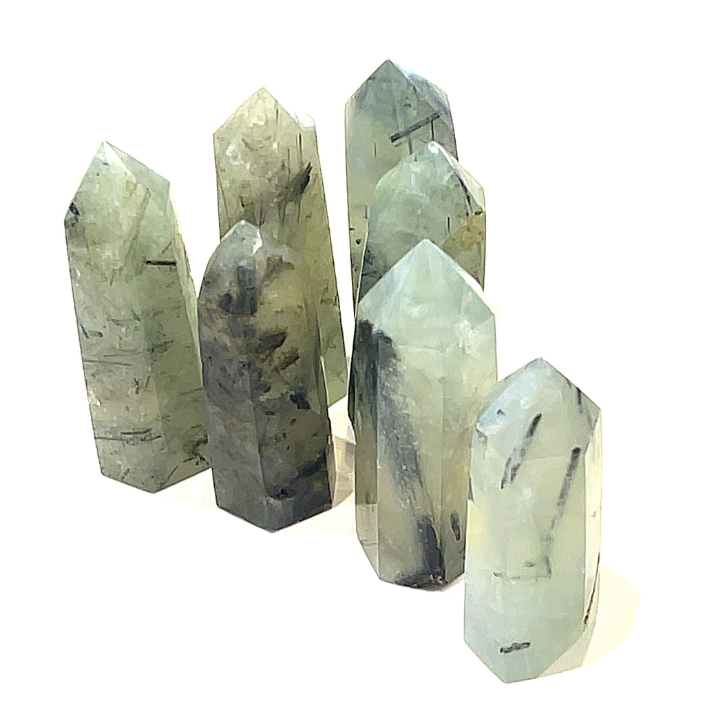 Prehnite Gemstone Towers