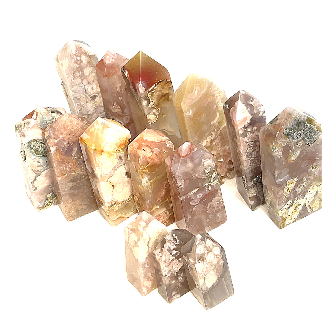 Flower Agate Gemstone Tower