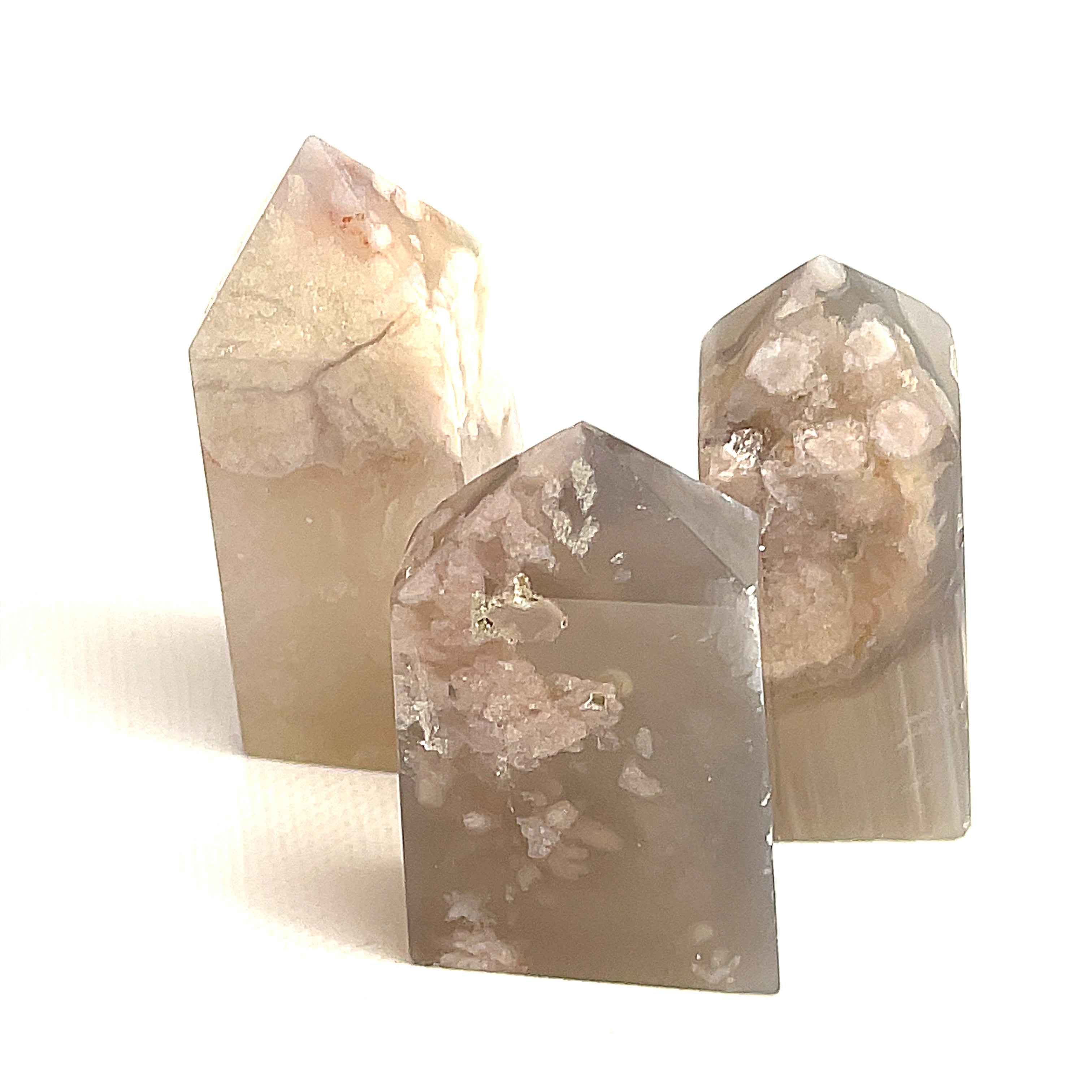Flower Agate Gemstone Tower